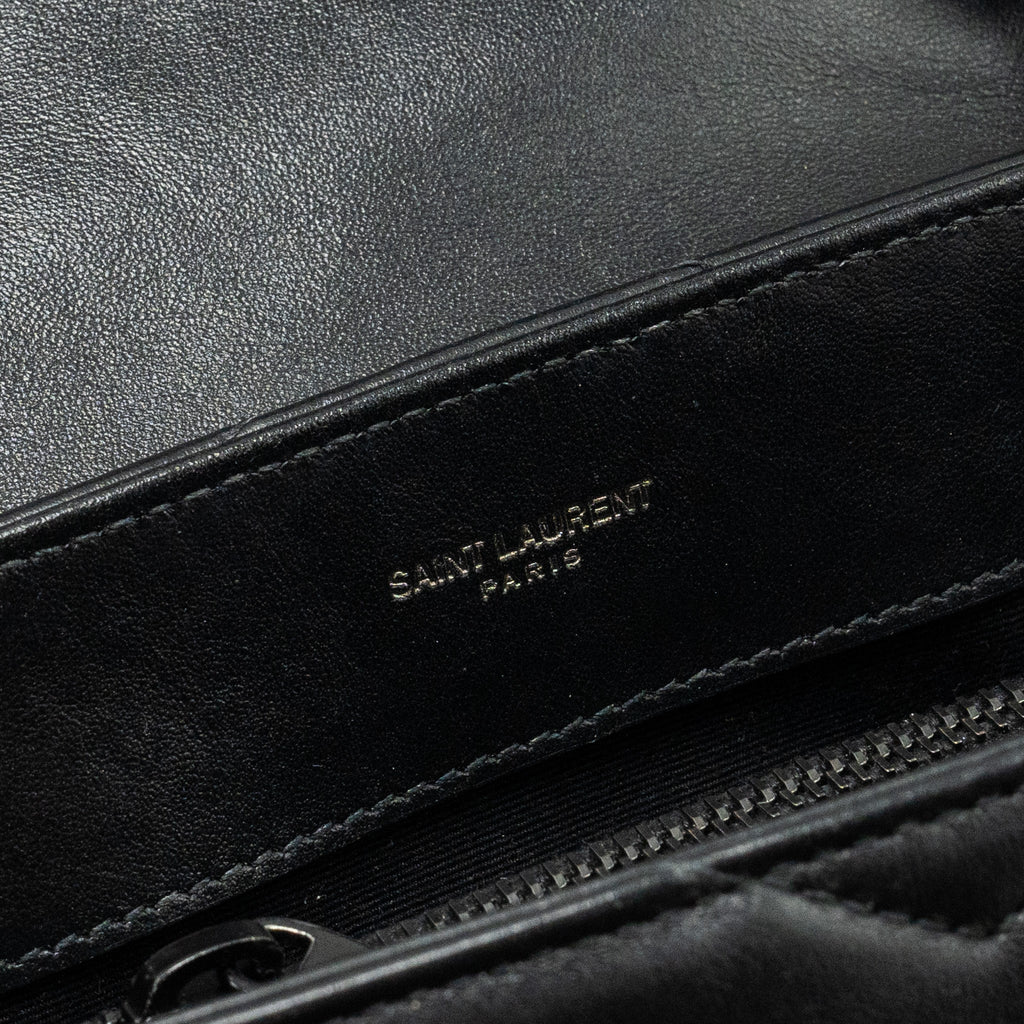 SAINT LAURENT/YSL SMALL LOULOU BAG CALFSKIN SO BLACK