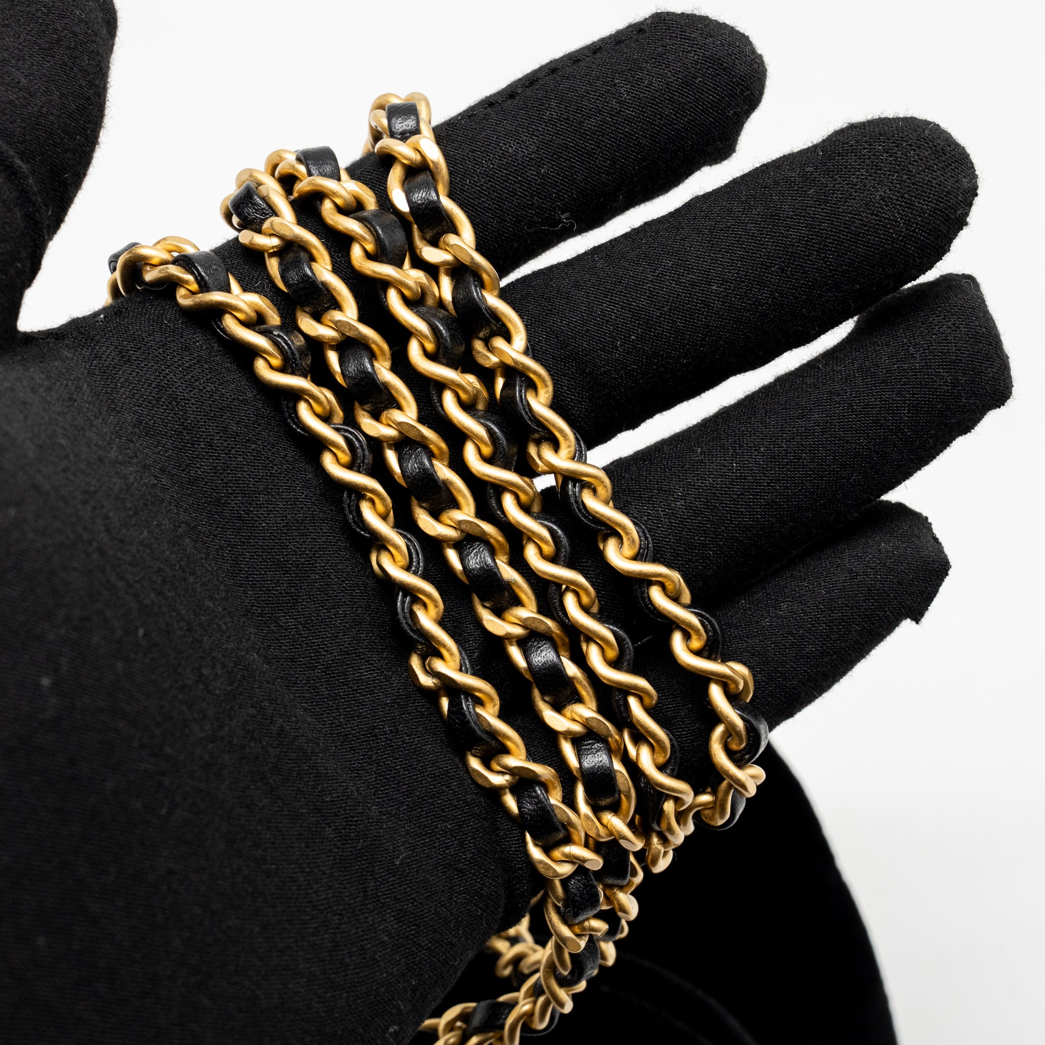 CHANEL MINI BOWLING CLUTCH WITH CHAIN VELVET BLACK GHW (MICROCHIP)