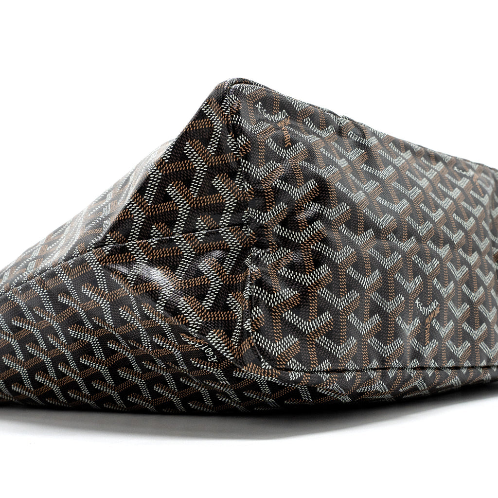 GOYARD SAINT LOUIS PM TOTE BAG GOYARD LINE CANVAS BLACK SHW