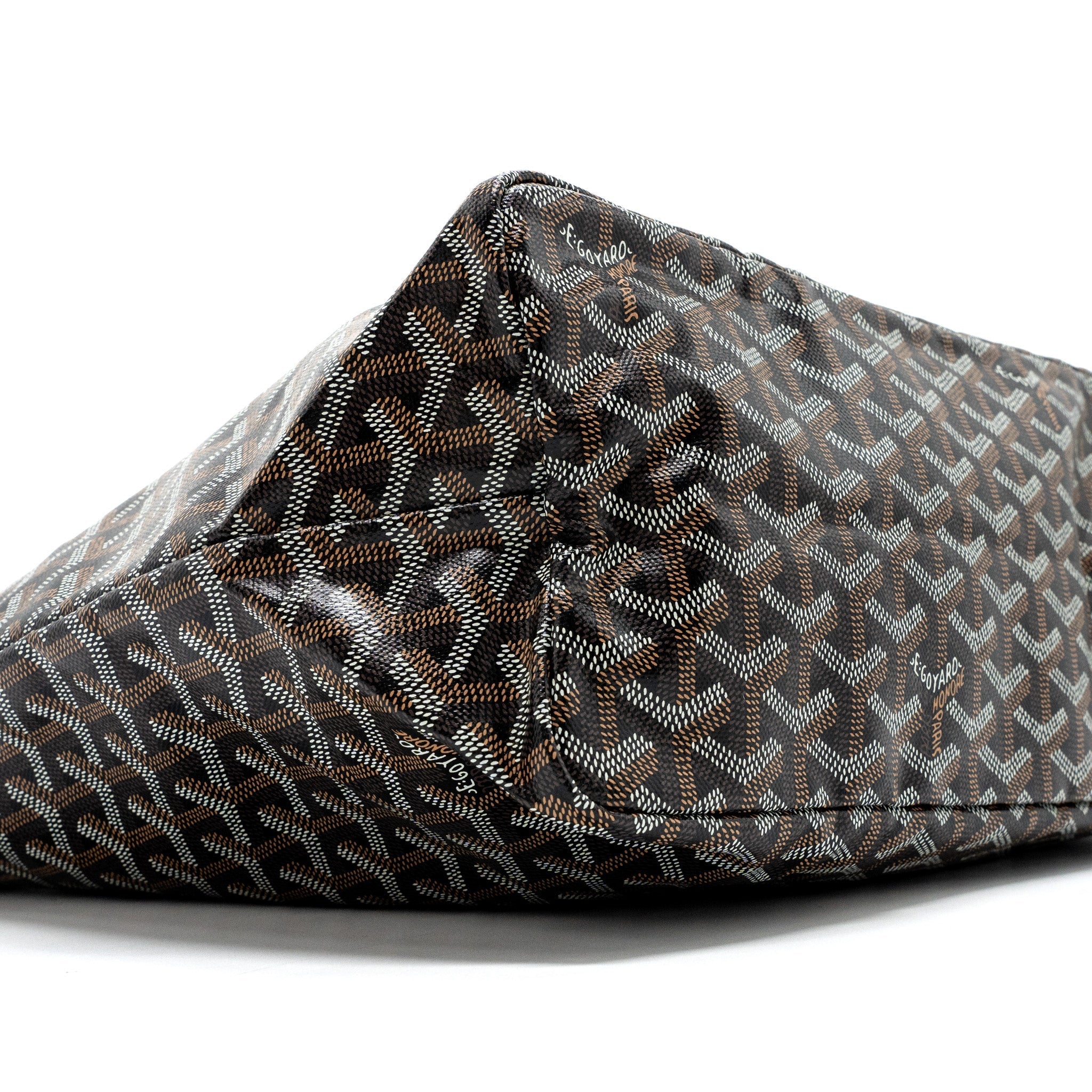 GOYARD SAINT LOUIS PM TOTE BAG GOYARD LINE CANVAS BLACK SHW