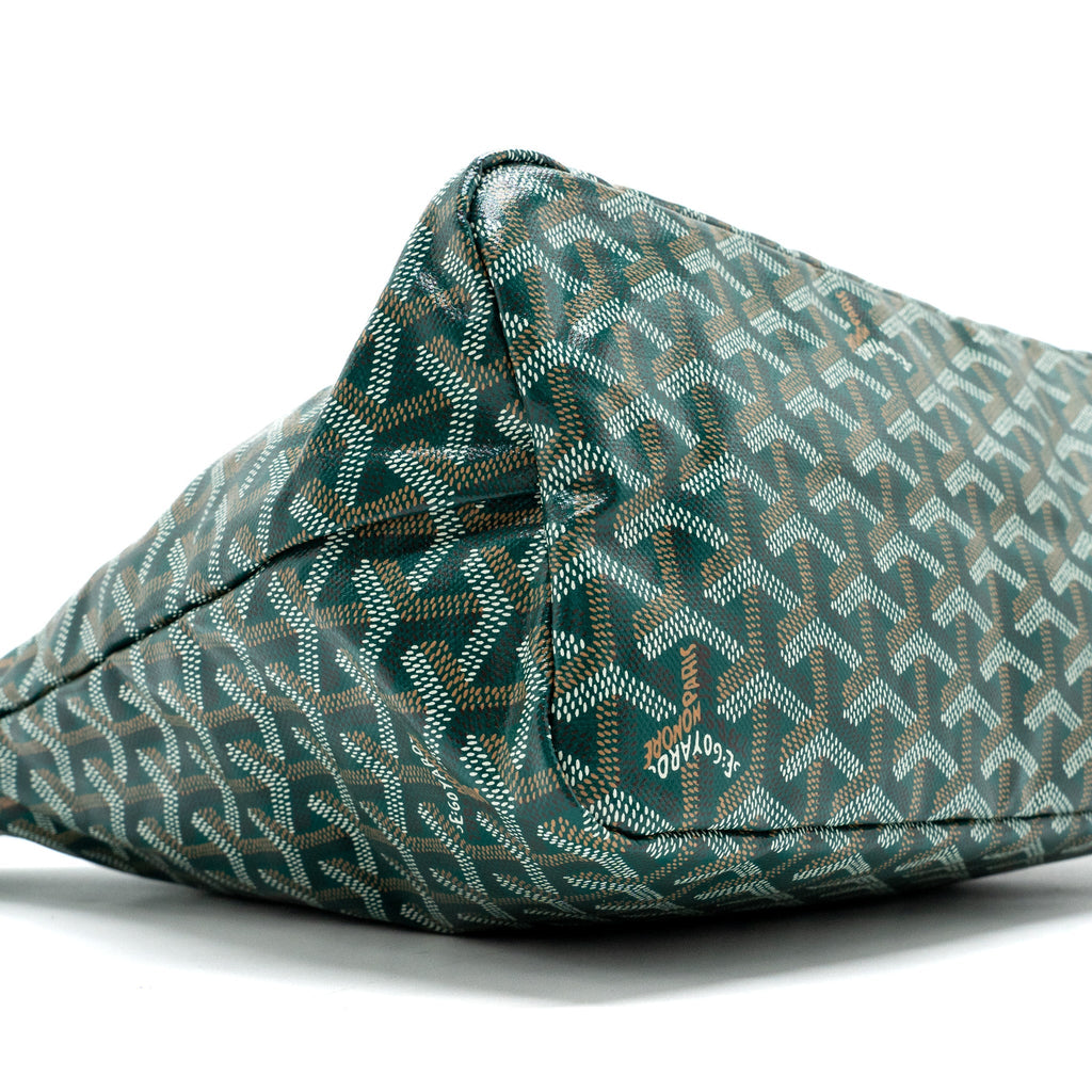 GOYARD BOHEME HOBO BAG GOYARD LINE CANVAS / CALFSKIN GREEN SHW