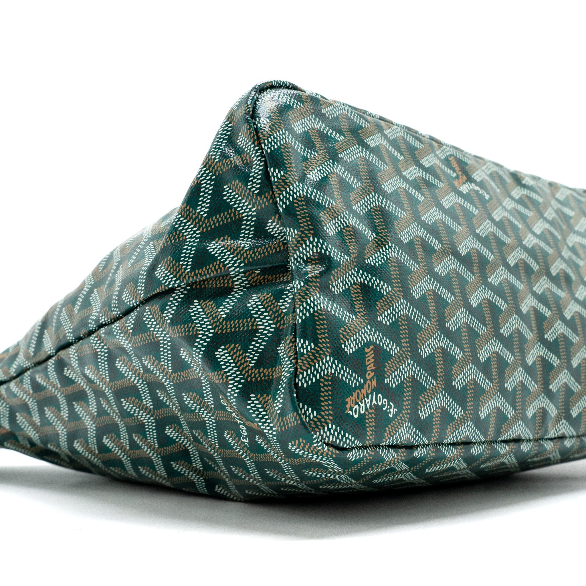 GOYARD BOHEME HOBO BAG GOYARD LINE CANVAS / CALFSKIN GREEN SHW