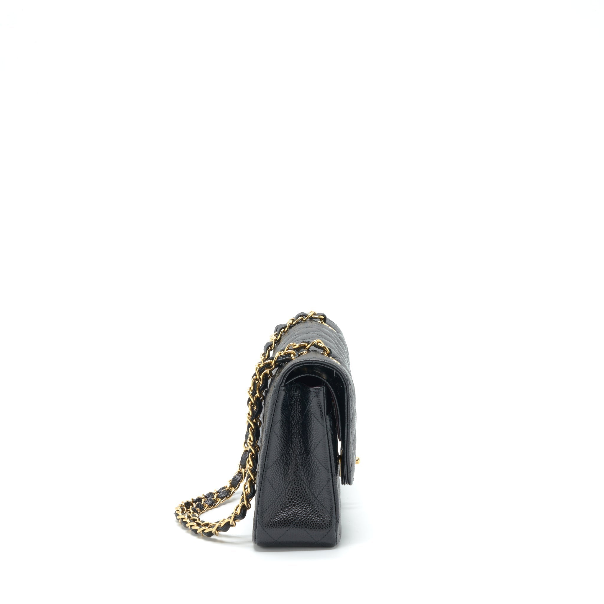 CHANEL MEDIUM CLASSIC FLAP BAG CAVIAR BLACK GHW