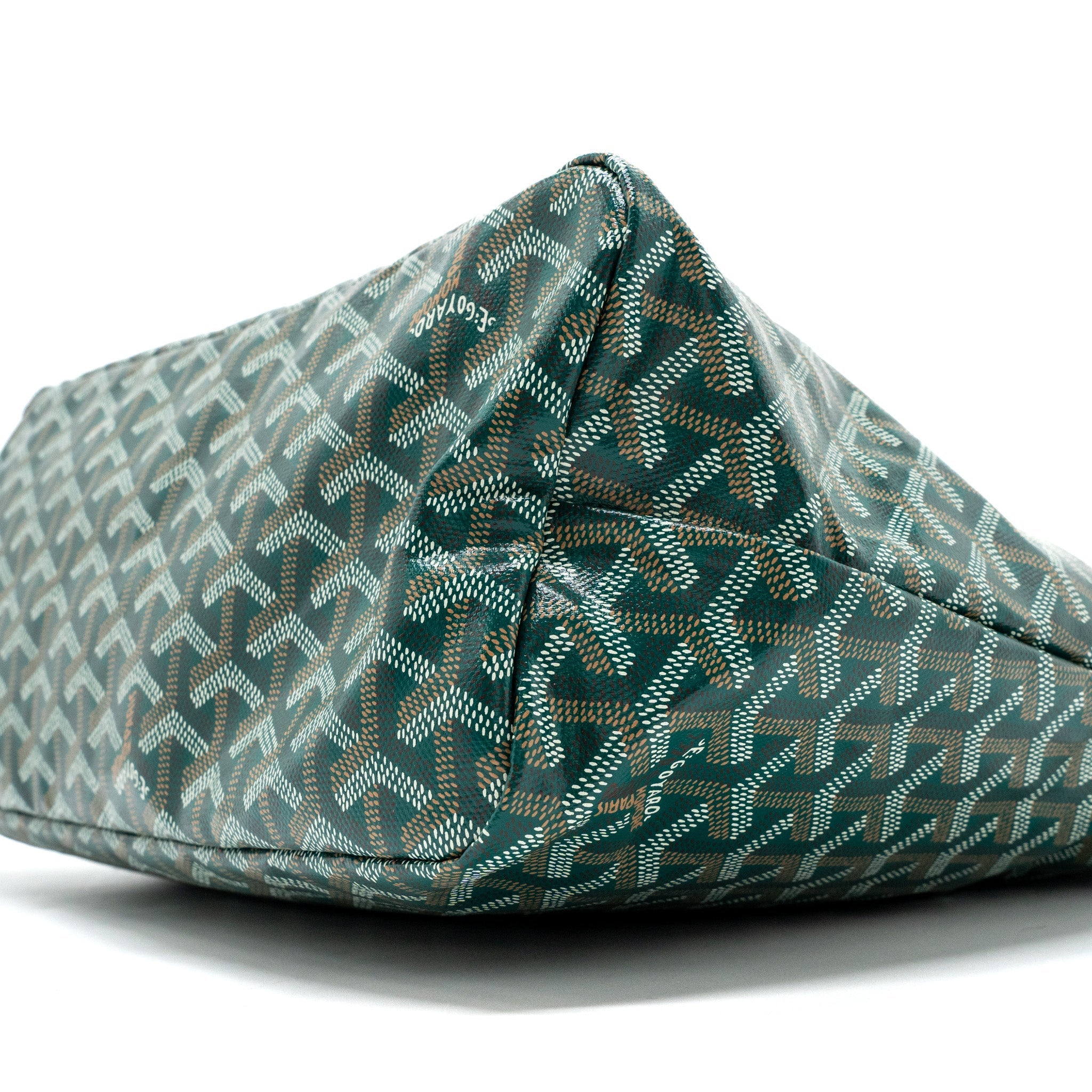 GOYARD BOHEME HOBO BAG GOYARD LINE CANVAS / CALFSKIN GREEN SHW