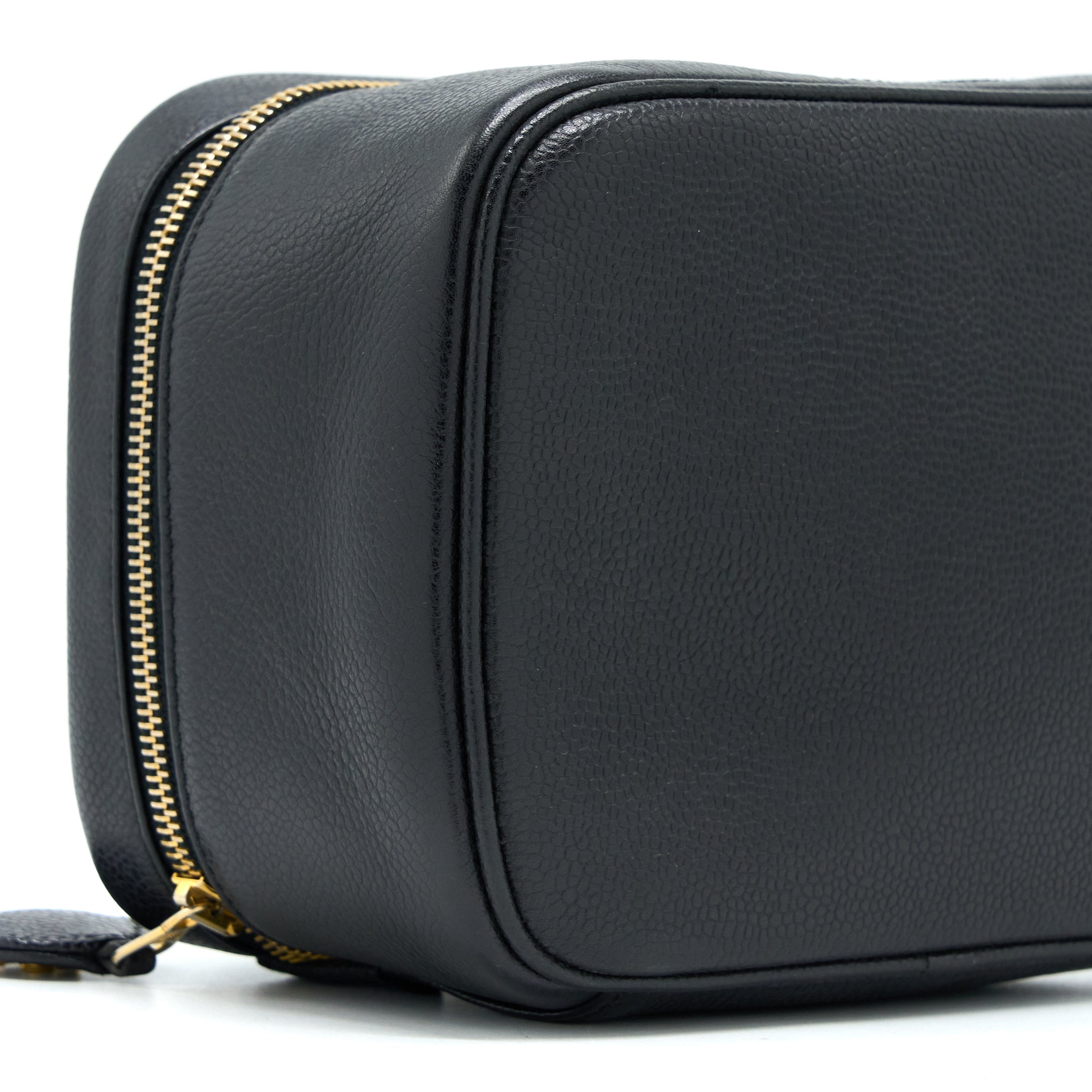 CHANEL VINTAGE VANITY CASE CAVIAR BLACK GHW