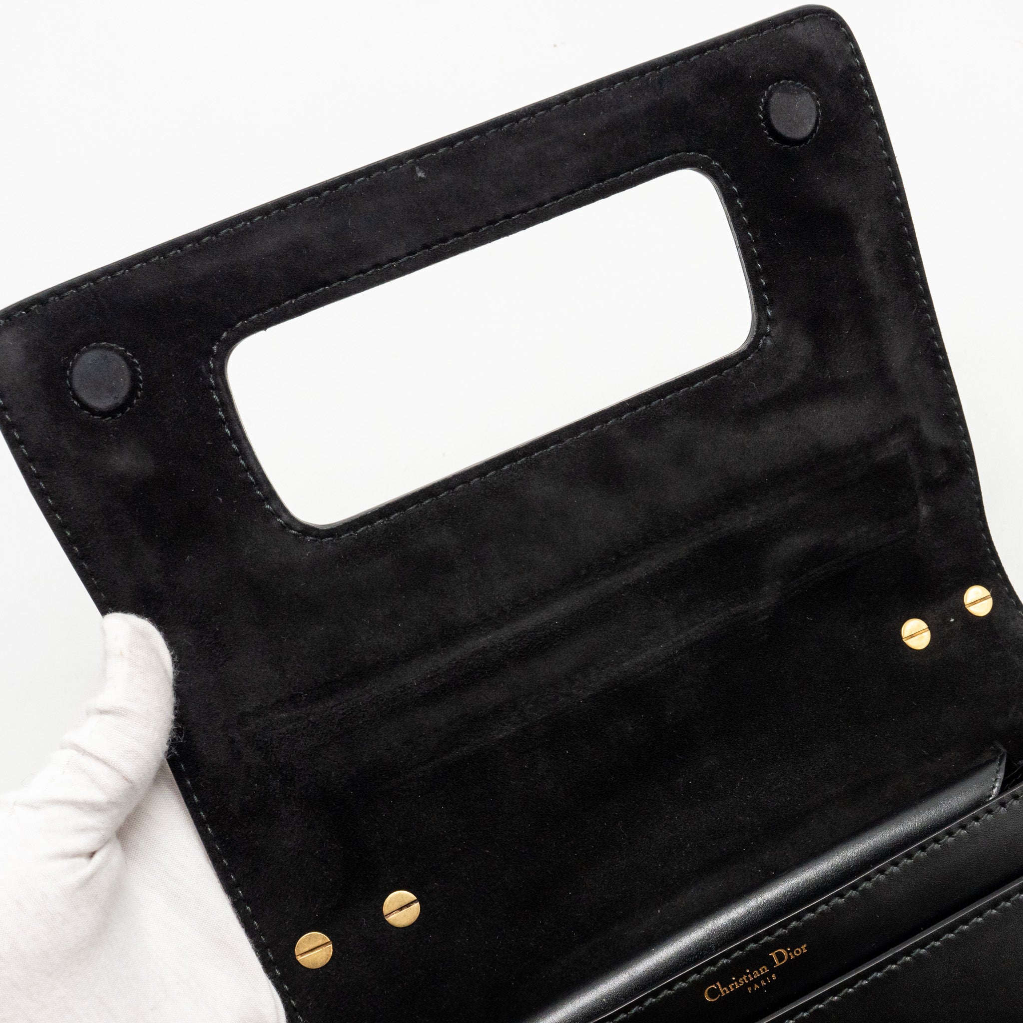 DIOR J'ADIOR MEDIUM FLAP BAG WITH CHAIN LEATHER BLACK GHW