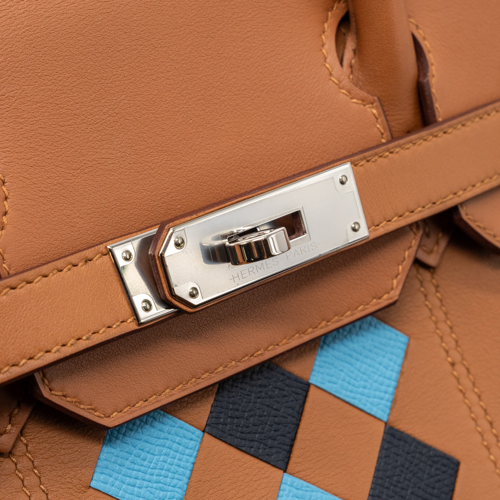 HERMES BIRKIN 30 TRESSAGE SWIFT/EPSOM GOLD/BLEU INDIGO/BLUE NORD SHW