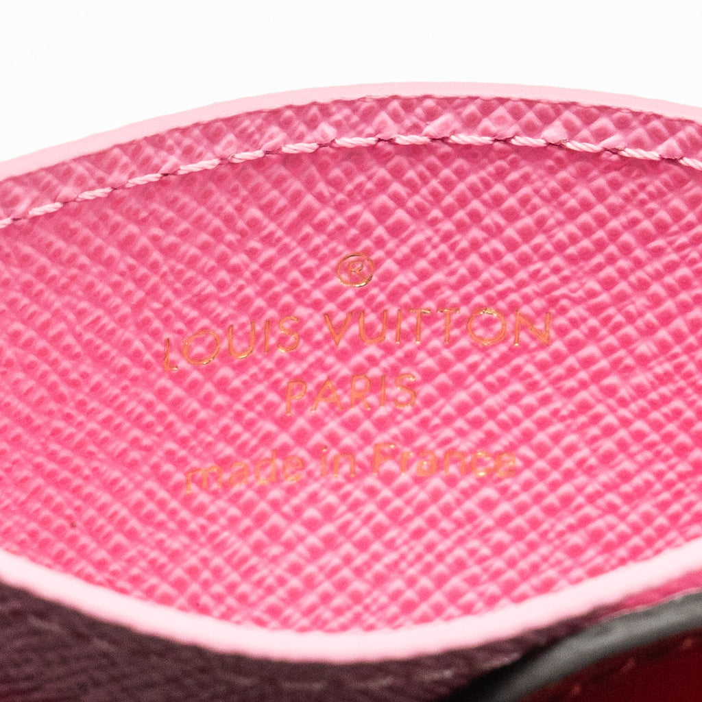 LOUIS VUITTON 2023 CHRISTMAS VIVIENNE CARD HOLDER MONOGRAM CANVAS PALE PINK