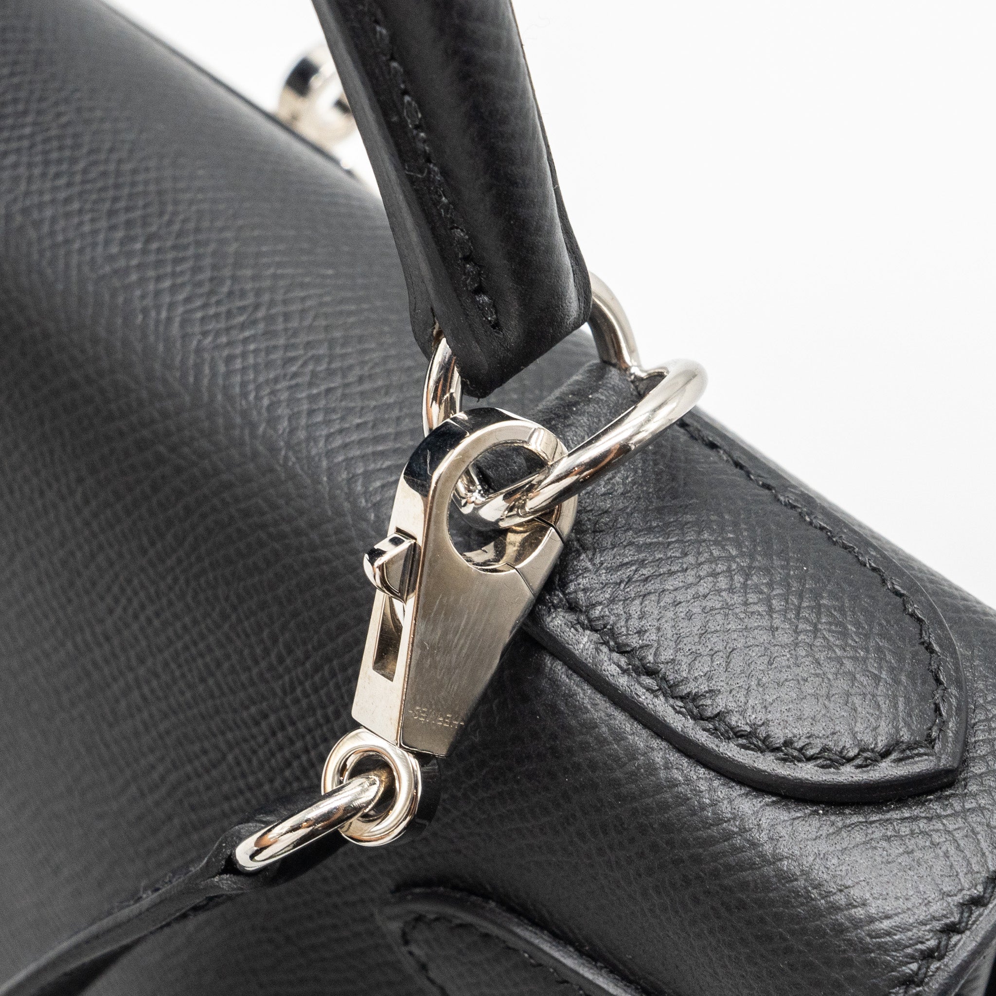 HERMES KELLY 28 LETTER C SPECIAL ORDER EPSOM/TOGO/CHÈVRE MYSORE BLACK/BLUE SHW