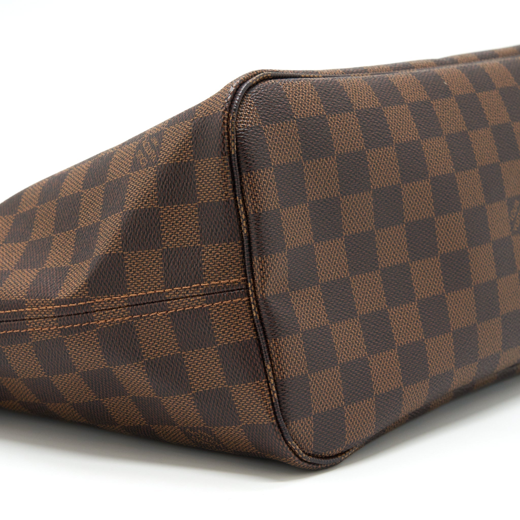 LOUIS VUITTON NEVERFULL MM DAMIER EBENE ROSE BALLERINE GHW