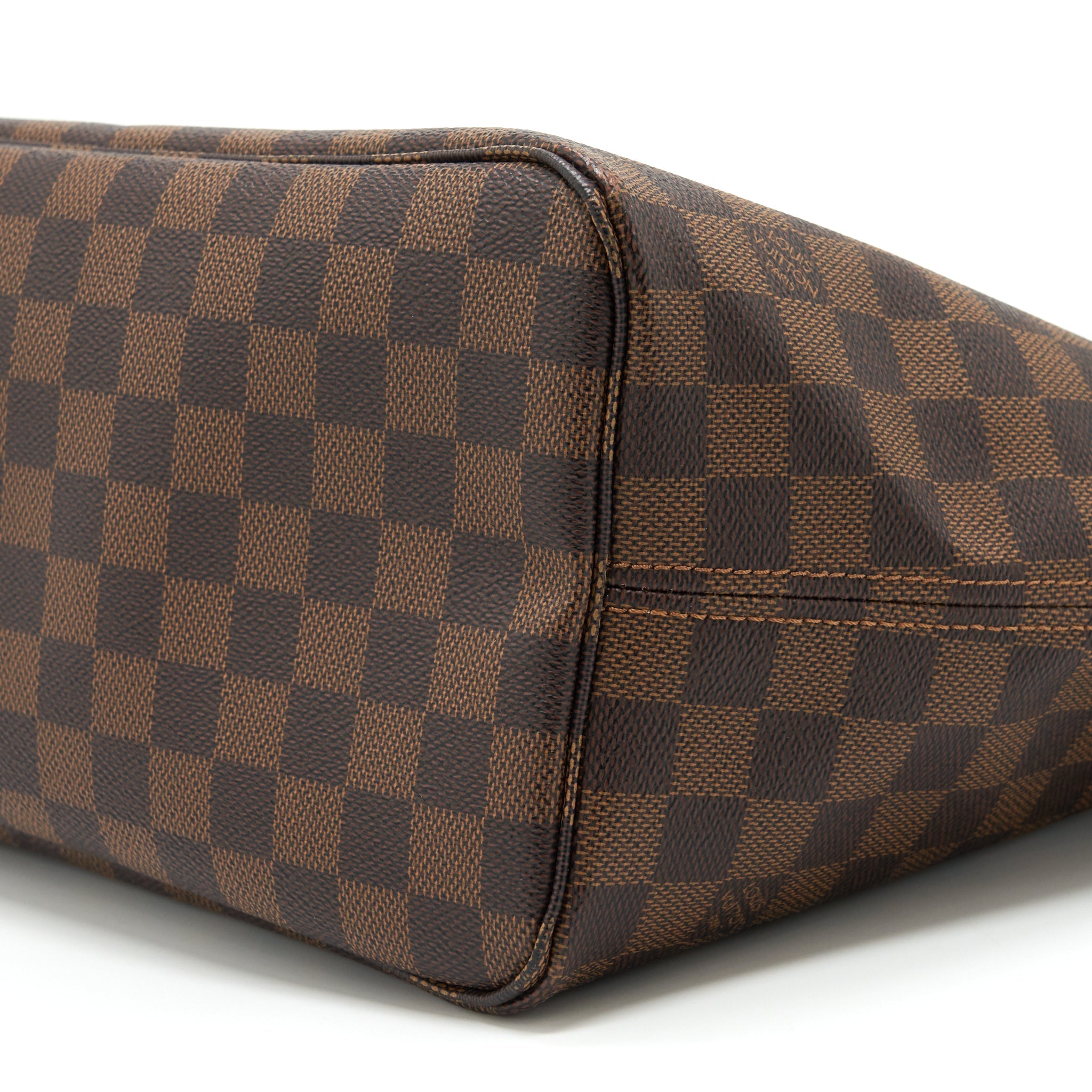 LOUIS VUITTON NEVERFULL MM DAMIER EBENE ROSE BALLERINE GHW