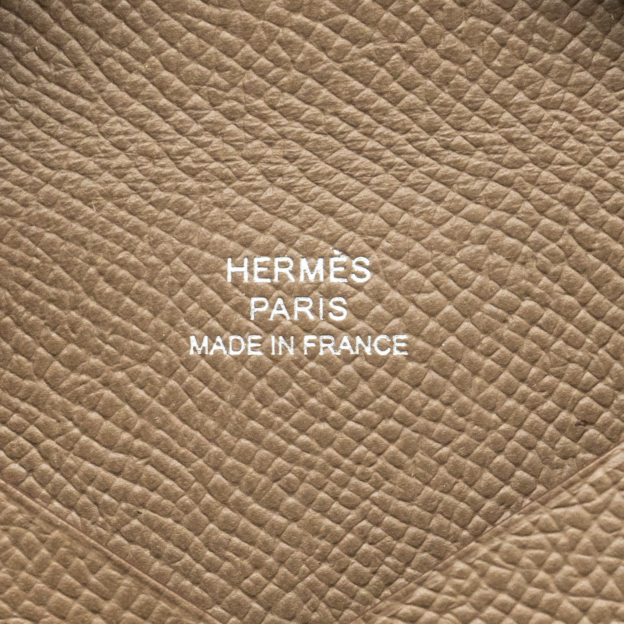 HERMES CALVI CARD HOLDER EPSOM ALEZAN SHW