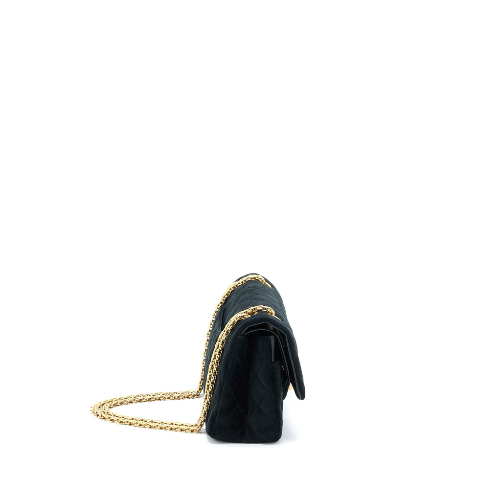 CHANEL SMALL 2.55 REISSUE FLAP BAG VELVET BLACK GHW