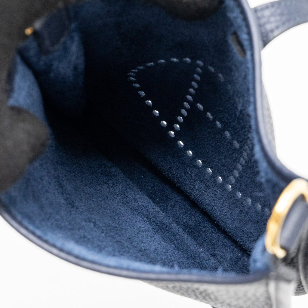 HERMES MINI EVELYNE CLEMENCE BLUE NUIT GHW