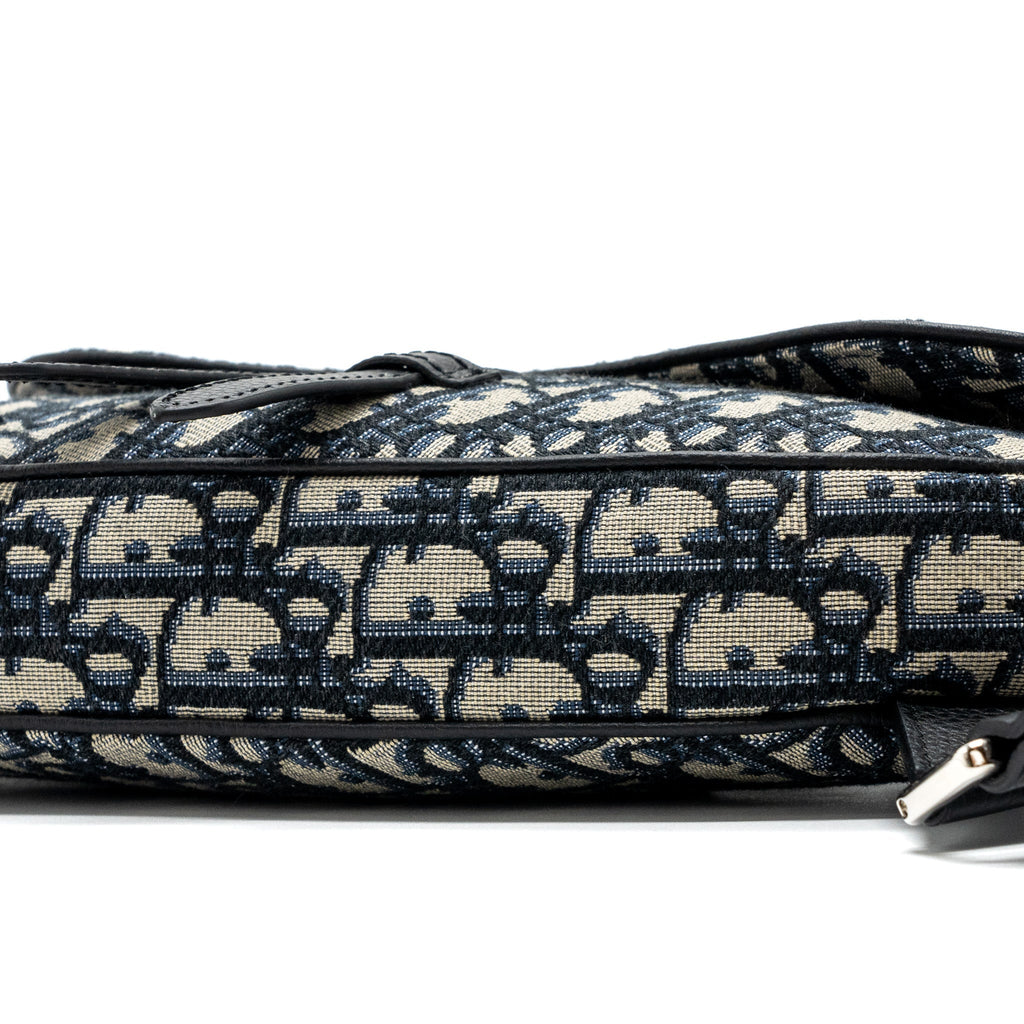 DIOR HOMME SADDLE BAG DIOR OBLIQUE JACQUARD BEIGE/BLACK GHW