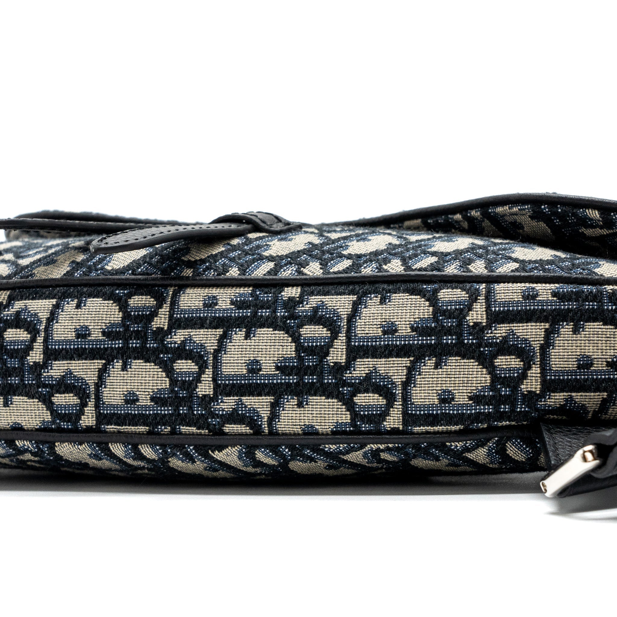 DIOR HOMME SADDLE BAG DIOR OBLIQUE JACQUARD BEIGE/BLACK GHW