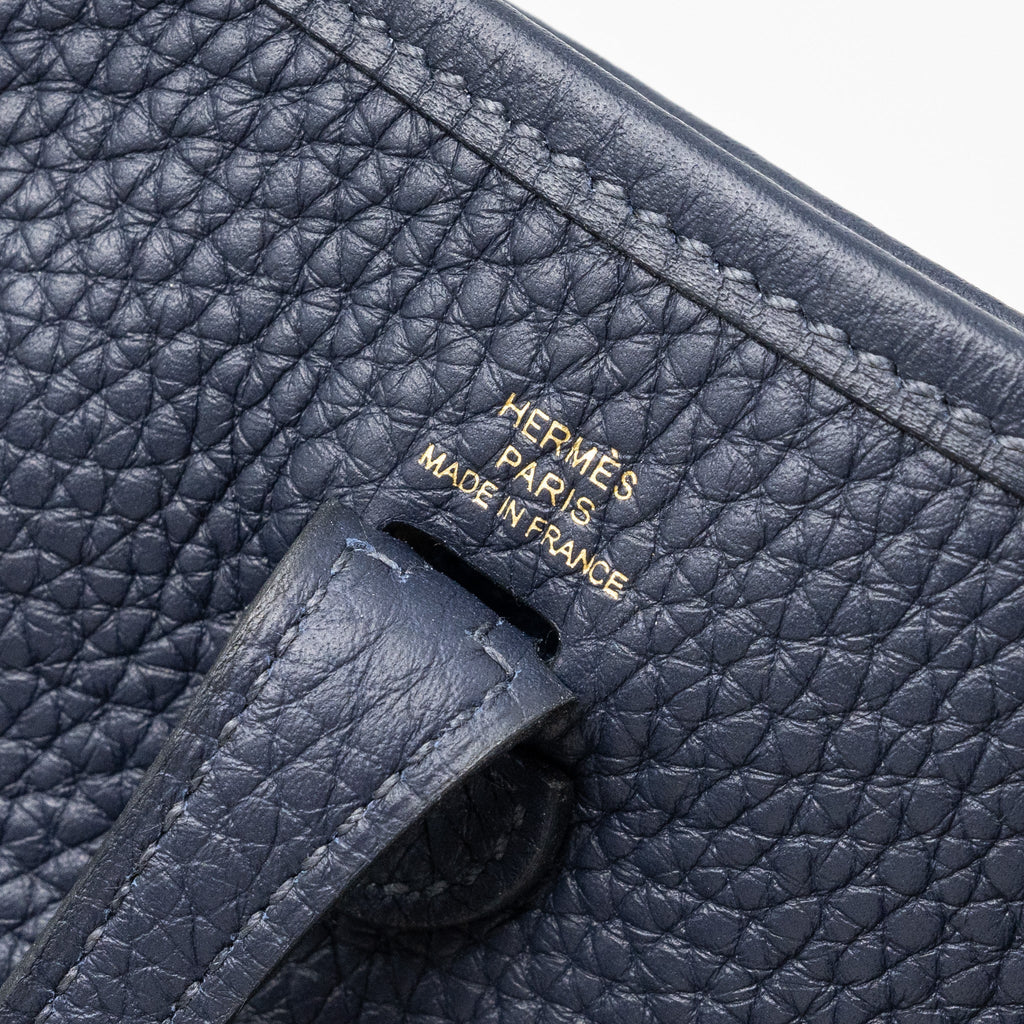 HERMES MINI EVELYNE CLEMENCE BLUE NUIT GHW