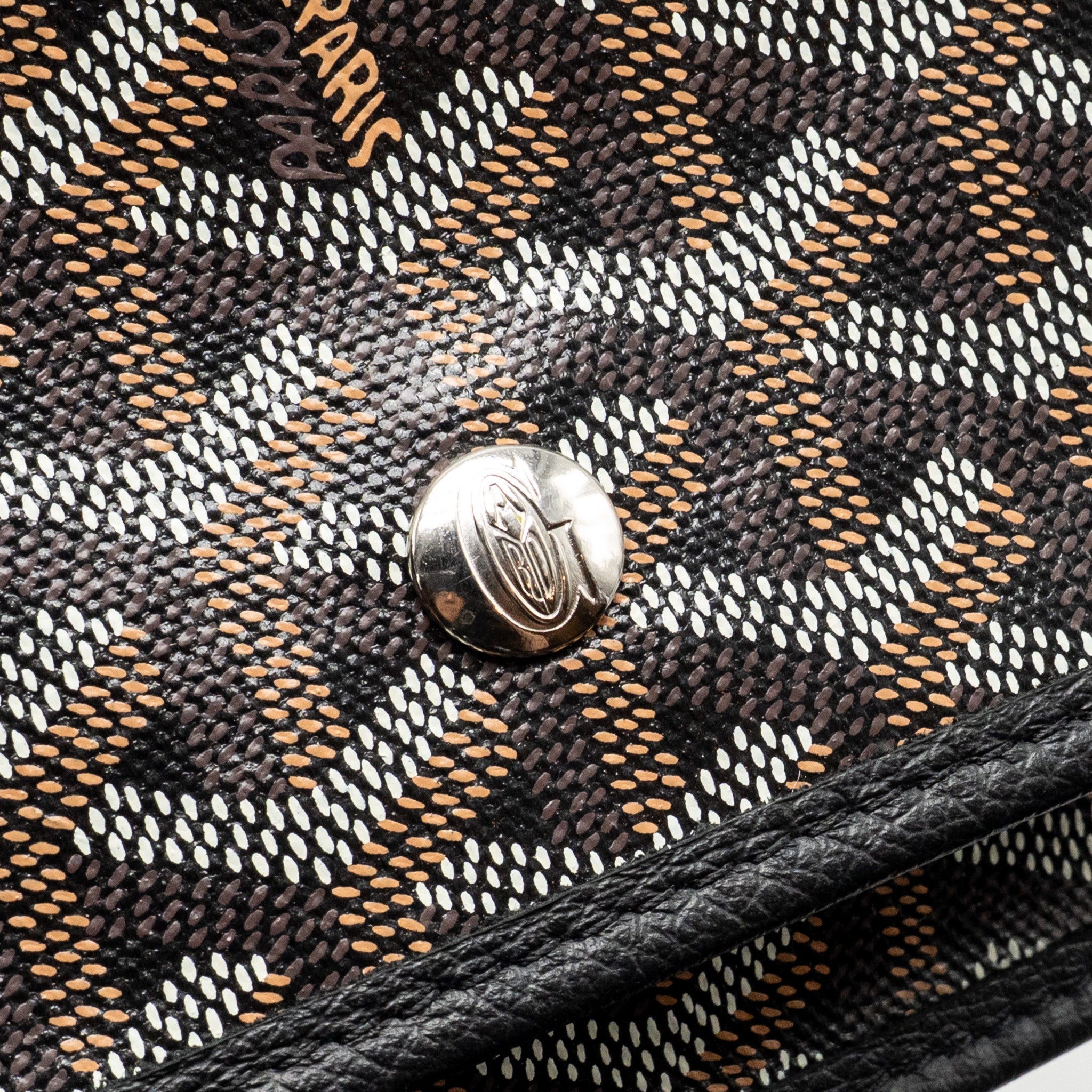 GOYARD PLUMET POCKET POCHETTE GOYARDINE CANVAS/LEATHER BLACK SHW