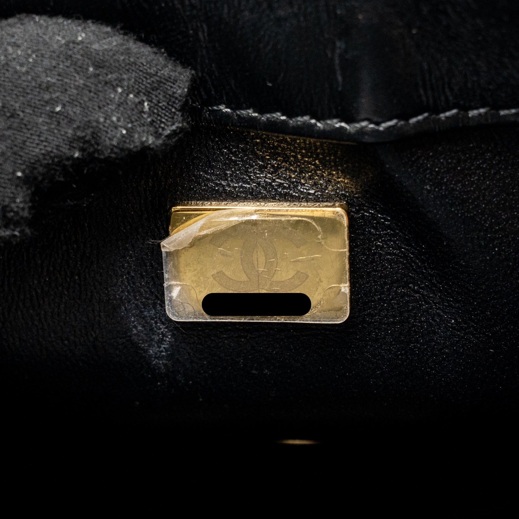 CHANEL TOP HANDLE FLAP BAG SHINY LAMBSKIN BLACK GHW (MICROCHIP)