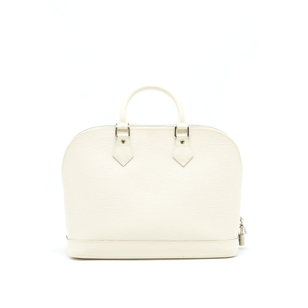 LOUIS VUITTON ALMA MM EPI LEATHER WHITE SHW