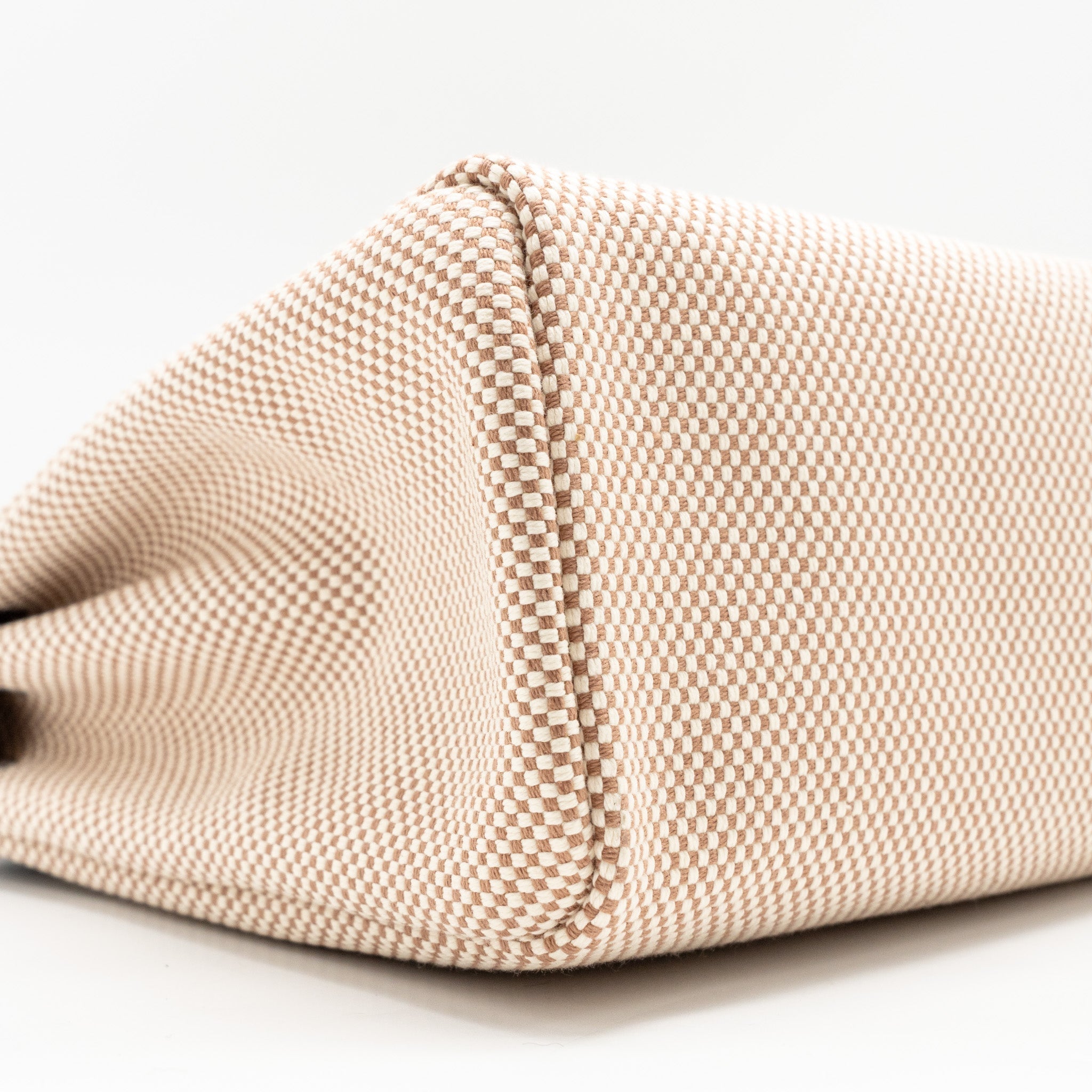 HERMES HERBAG 31 ZIP BAG CANVAS/LEATHER ECRU/BEIGE/EBENE GHW
