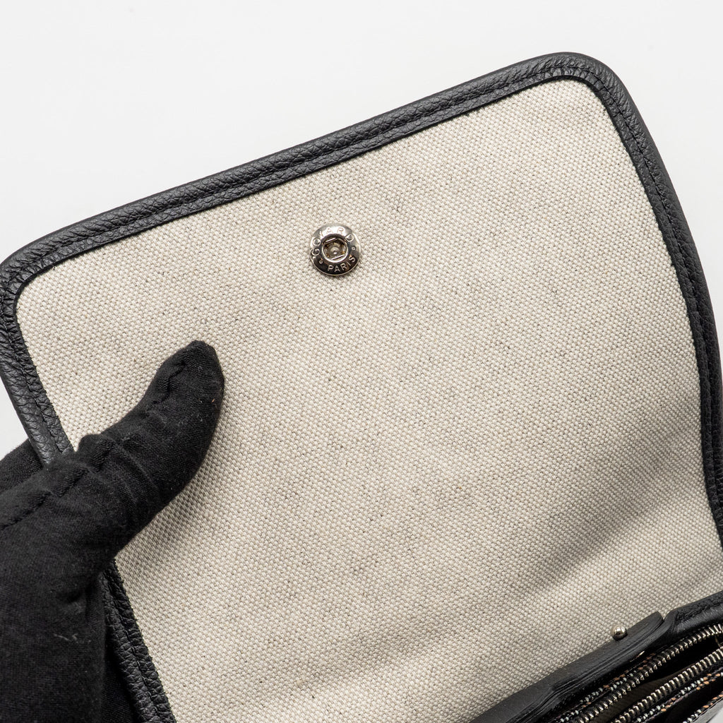 GOYARD PLUMET POCKET POCHETTE GOYARDINE CANVAS/LEATHER BLACK SHW
