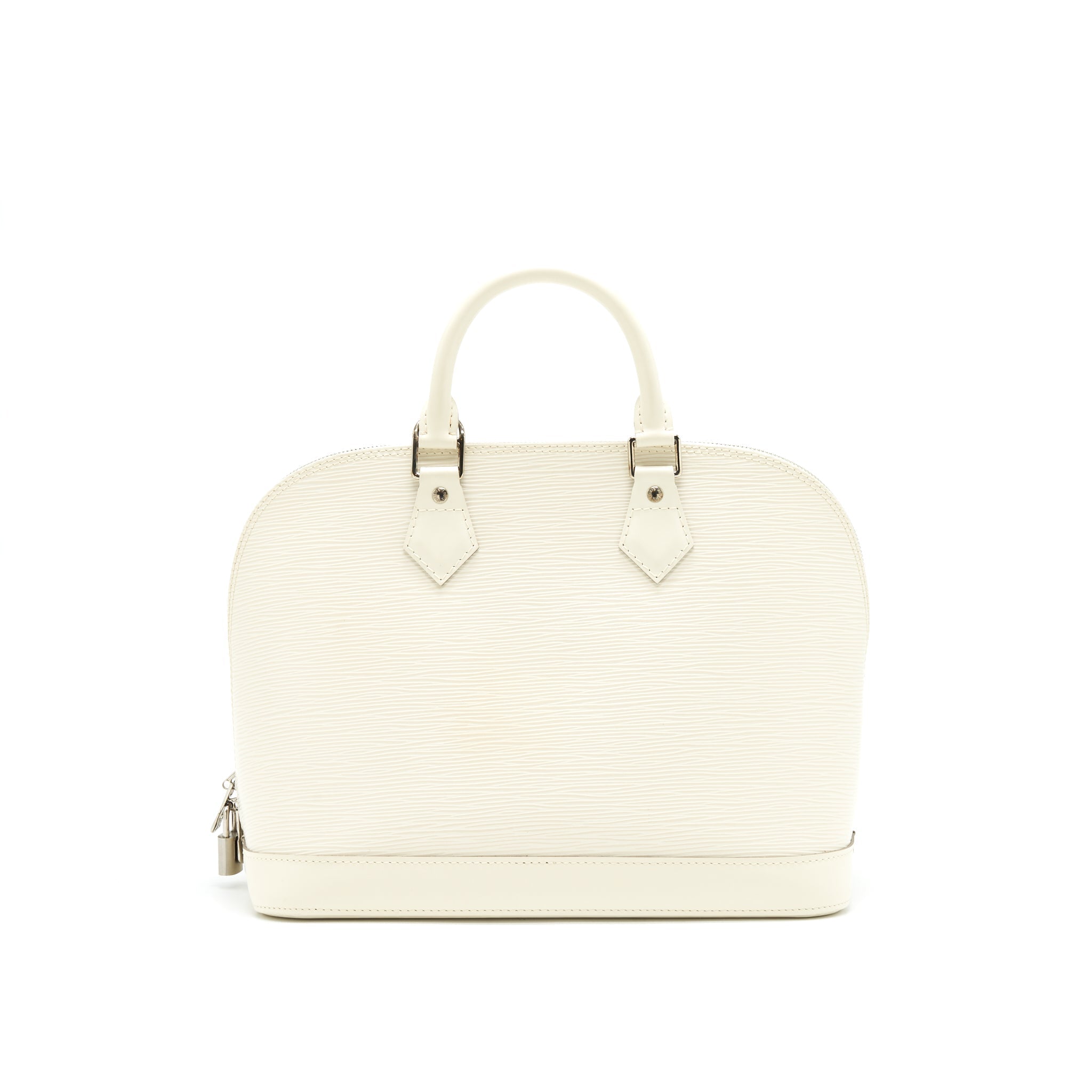 LOUIS VUITTON ALMA MM EPI LEATHER WHITE SHW