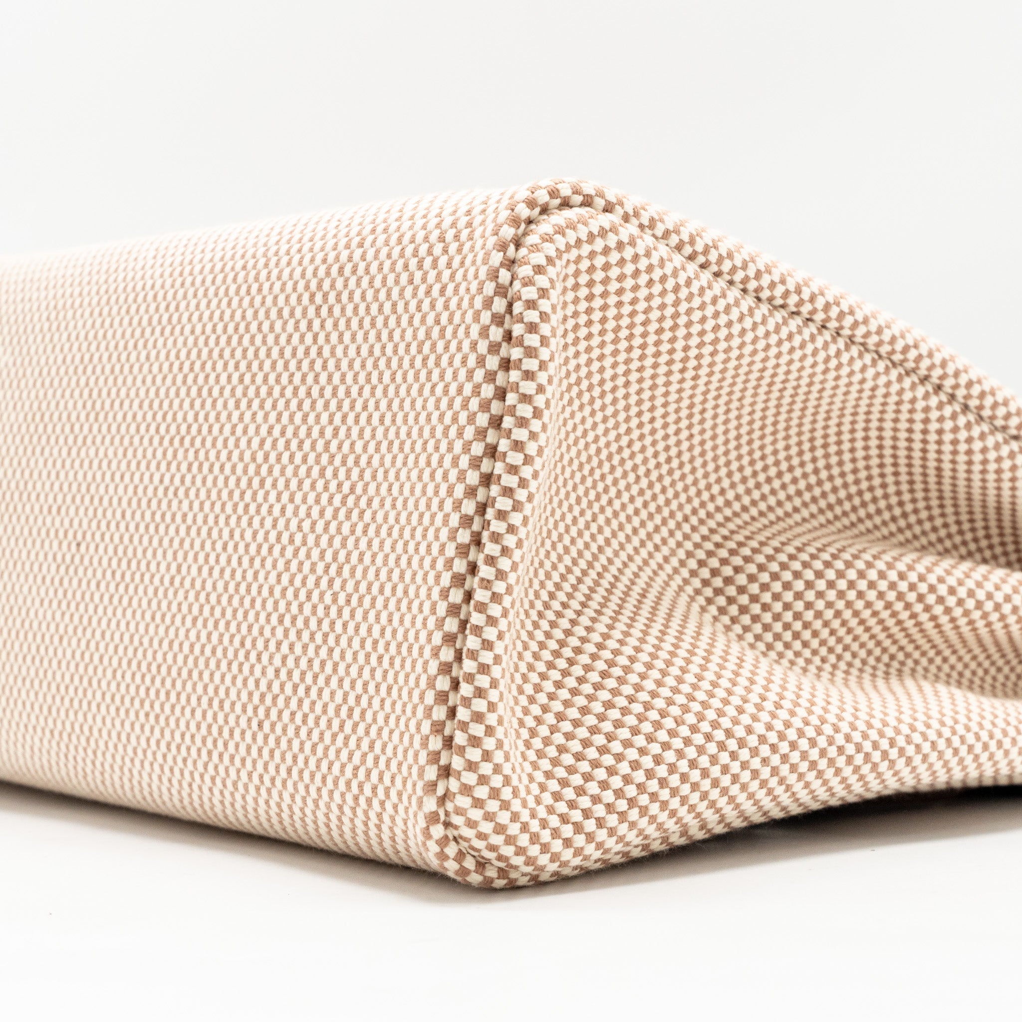 HERMES HERBAG 31 ZIP BAG CANVAS/LEATHER ECRU/BEIGE/EBENE GHW