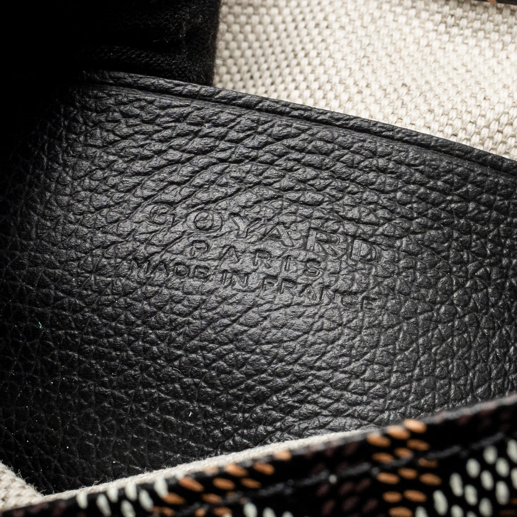 GOYARD PLUMET POCKET POCHETTE GOYARDINE CANVAS/LEATHER BLACK SHW