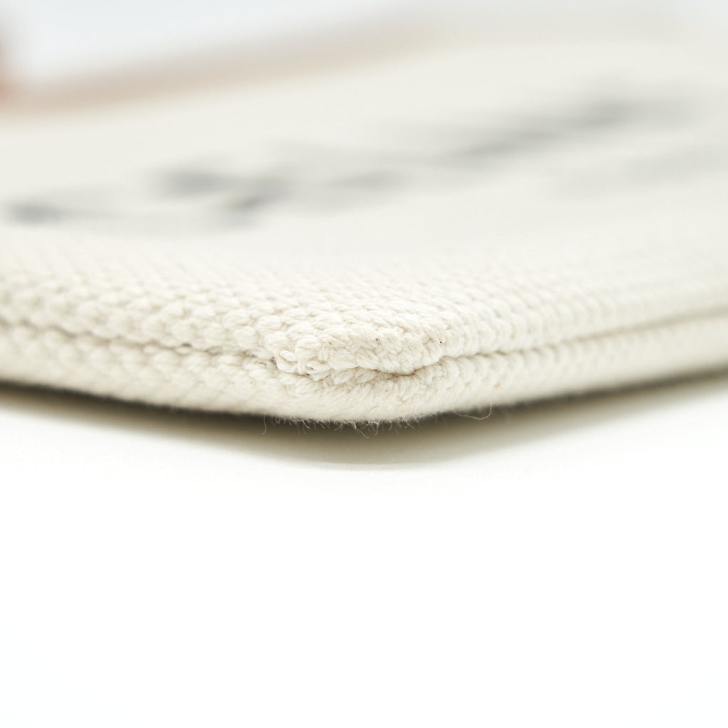 CELINE LOGO ZIP SMALL CANVAS POUCH WITH STRAP
