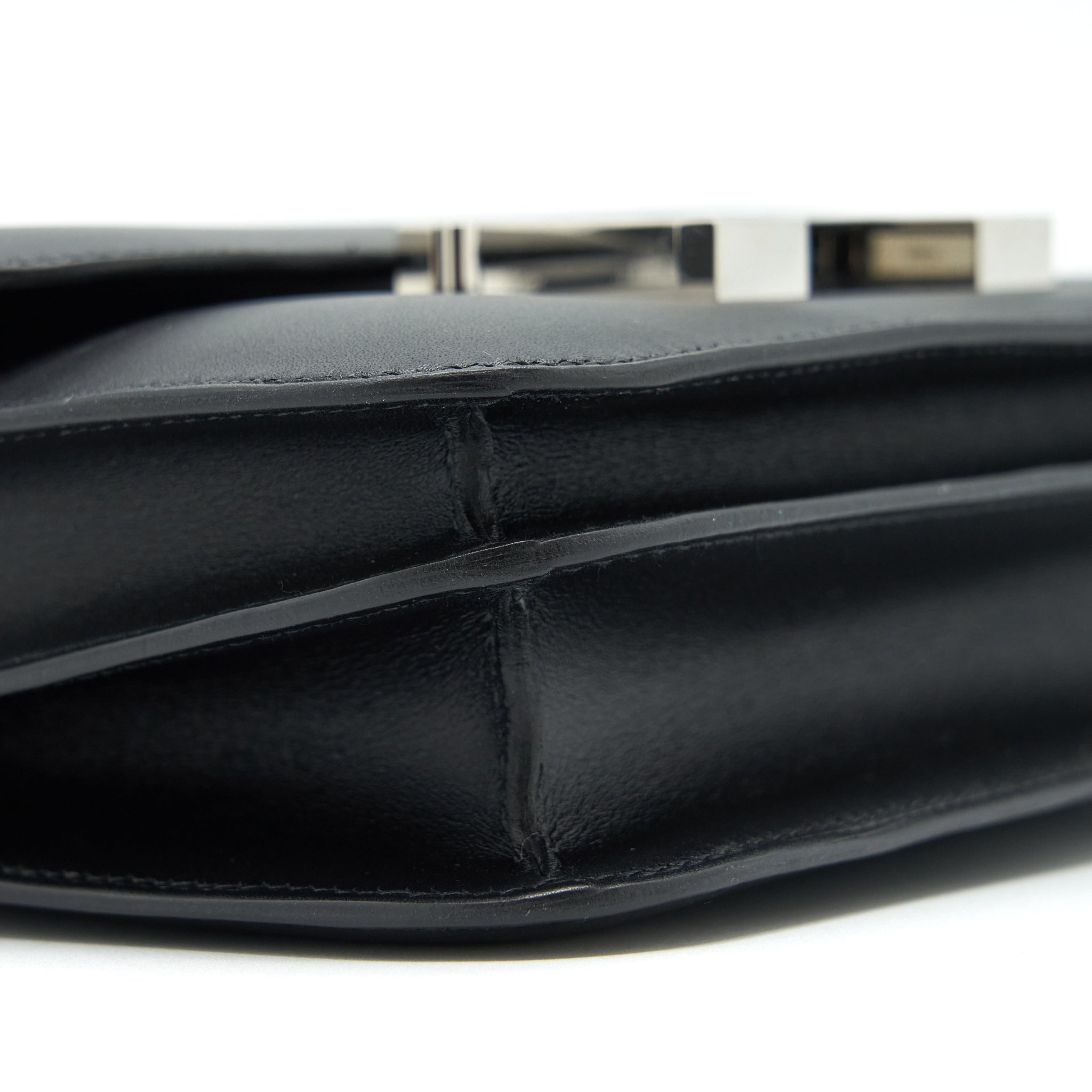 HERMES MINI CONSTANCE MONSIEUR BLACK WITH LIZARD BUCKLE / OMBRÉ