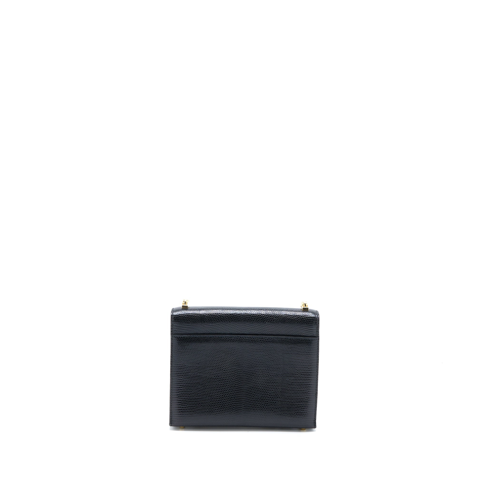 HERMES MINI VERROU LIZARD BLACK GHW