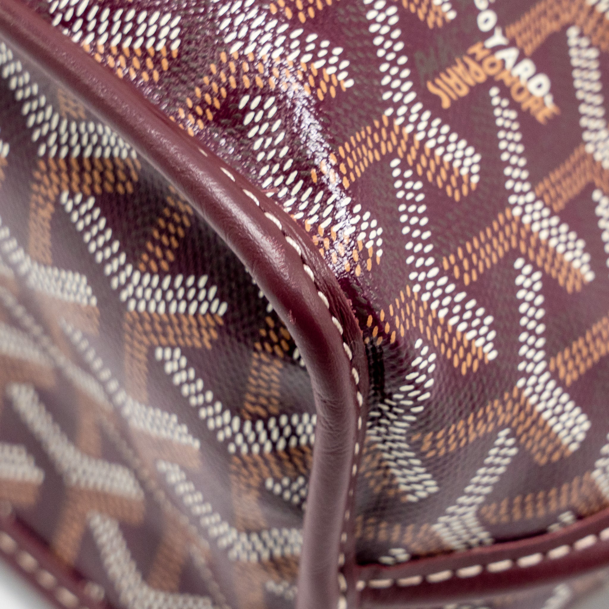 GOYARD MINI ANJOU TOTE BAG GOYARDINE CANVAS BORDEAUX SHW
