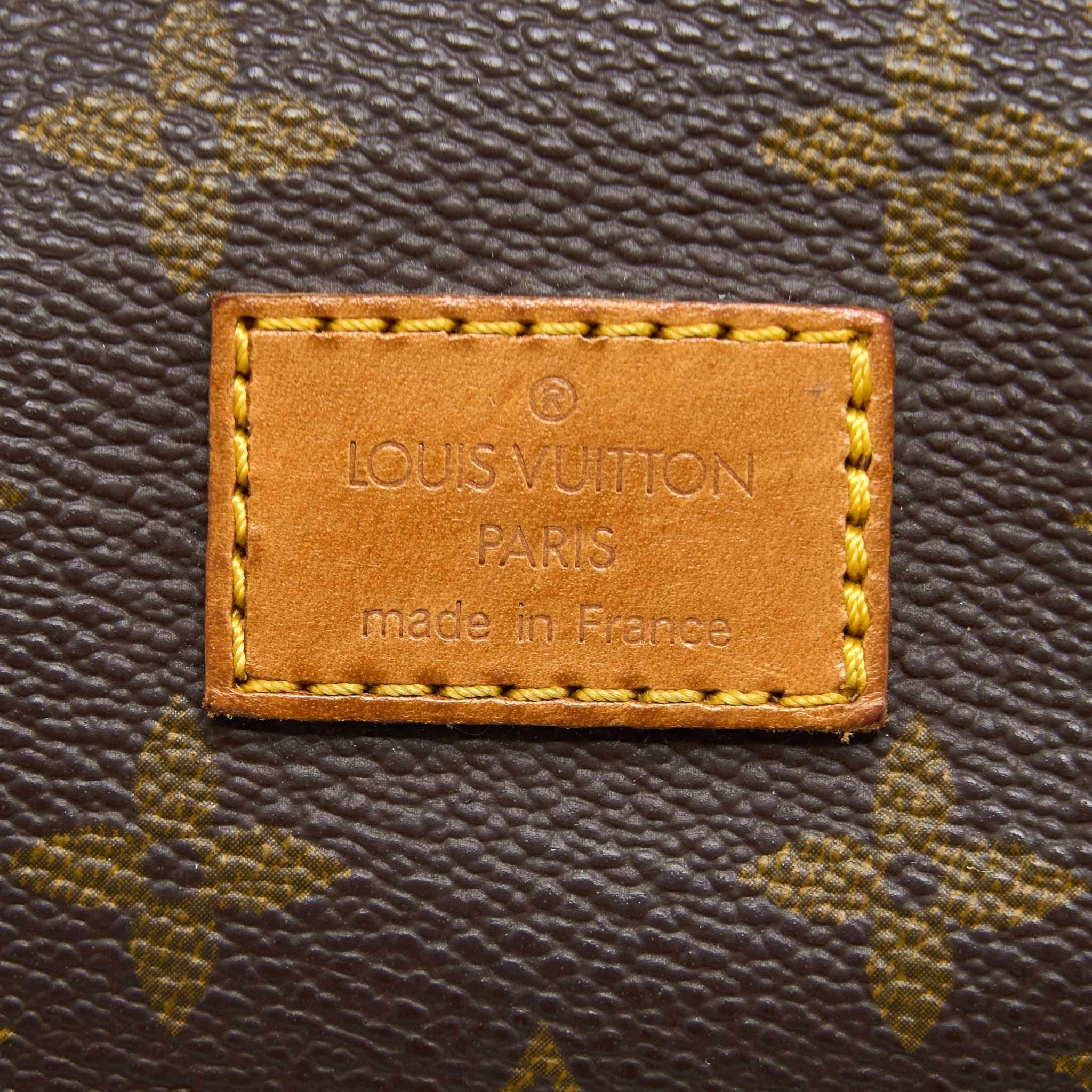LOUIS VUITTON VINTAGE SAUMUR CLOTH CROSSBODY BAG MONOGRAM CANVAS GHW
