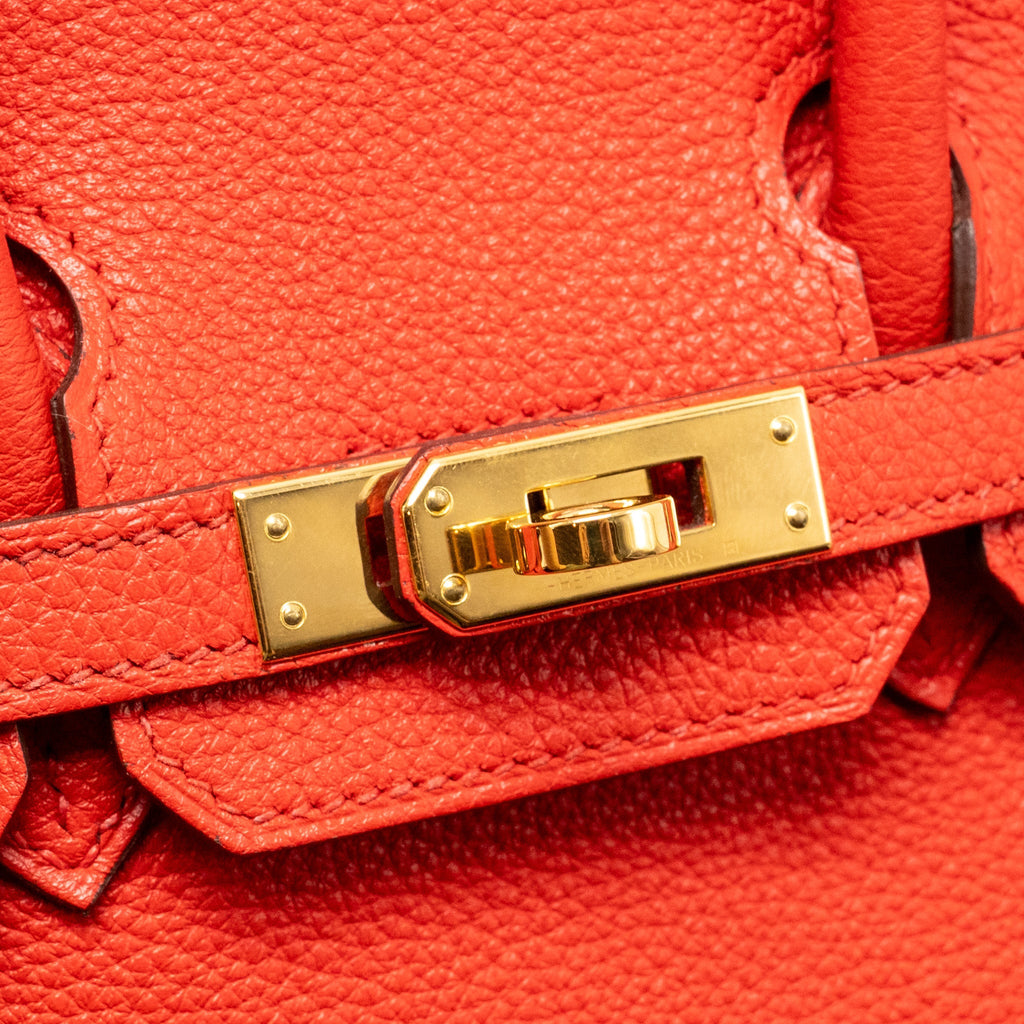 HERMES BIRKIN 25 TOGO ROUGE DE COEUR GHW