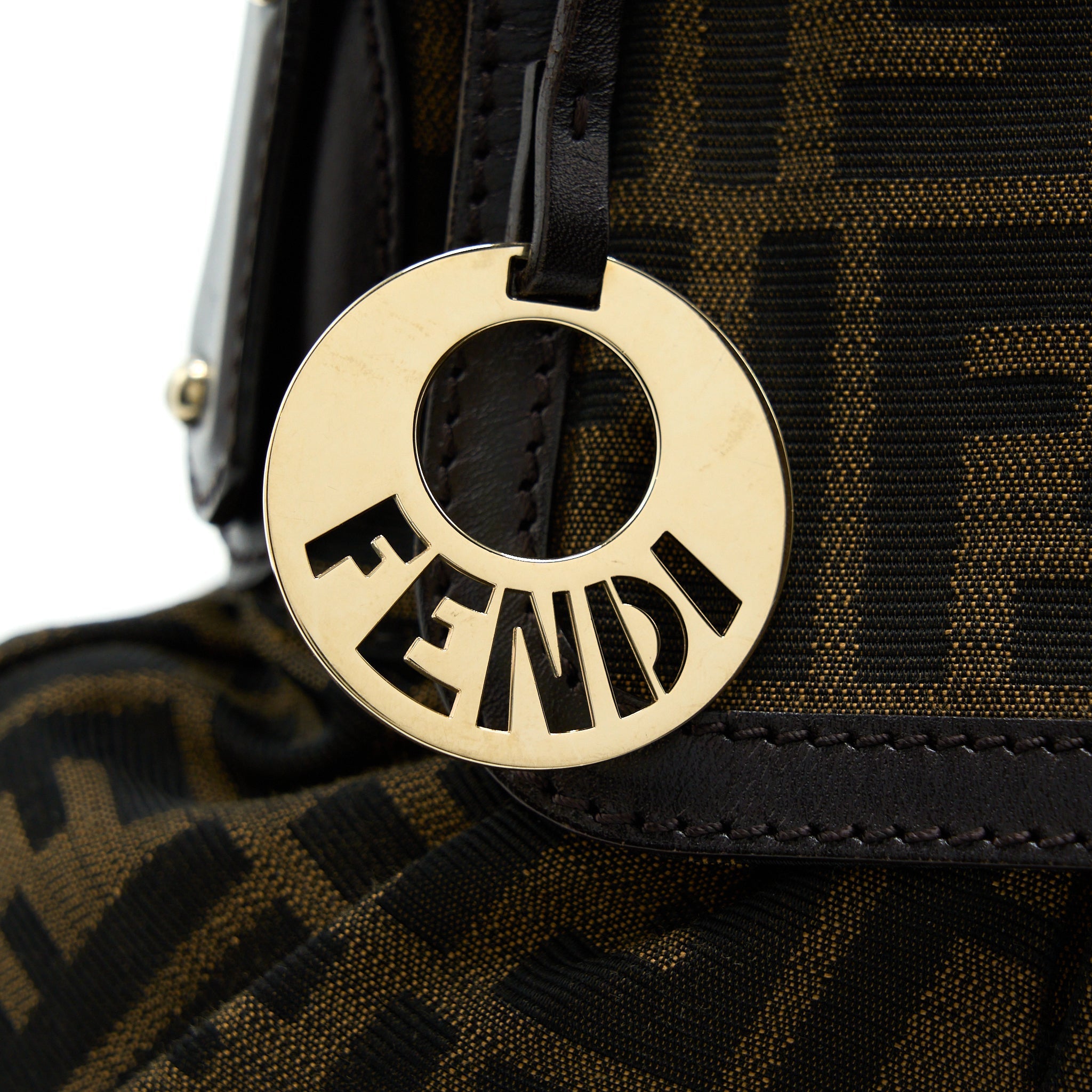 FENDI ZUUCA CHEF FLAP BAG CANVAS GHW