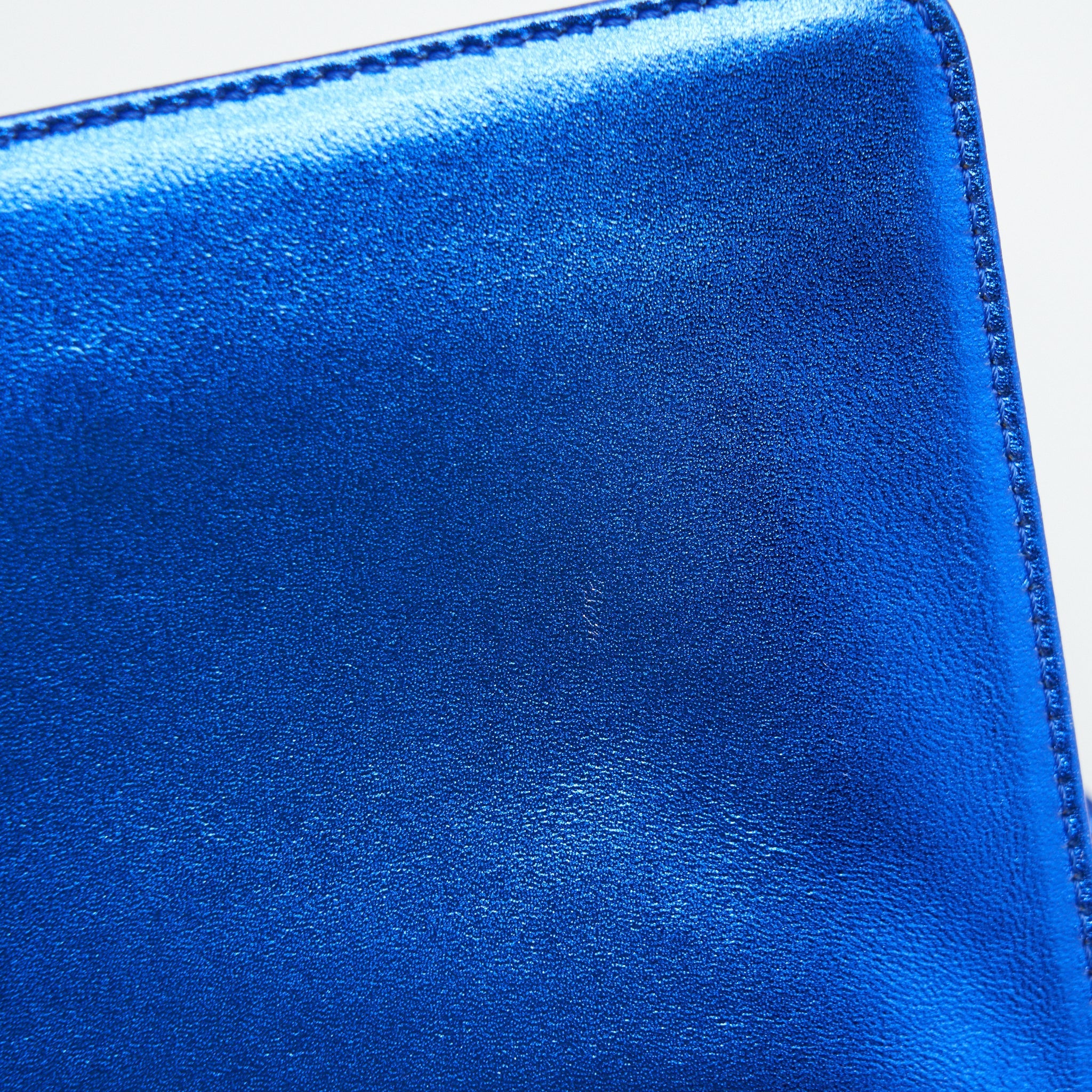 CHANEL MEDIUM LE-BOY PATENT ELECTRIC BLUE SHW