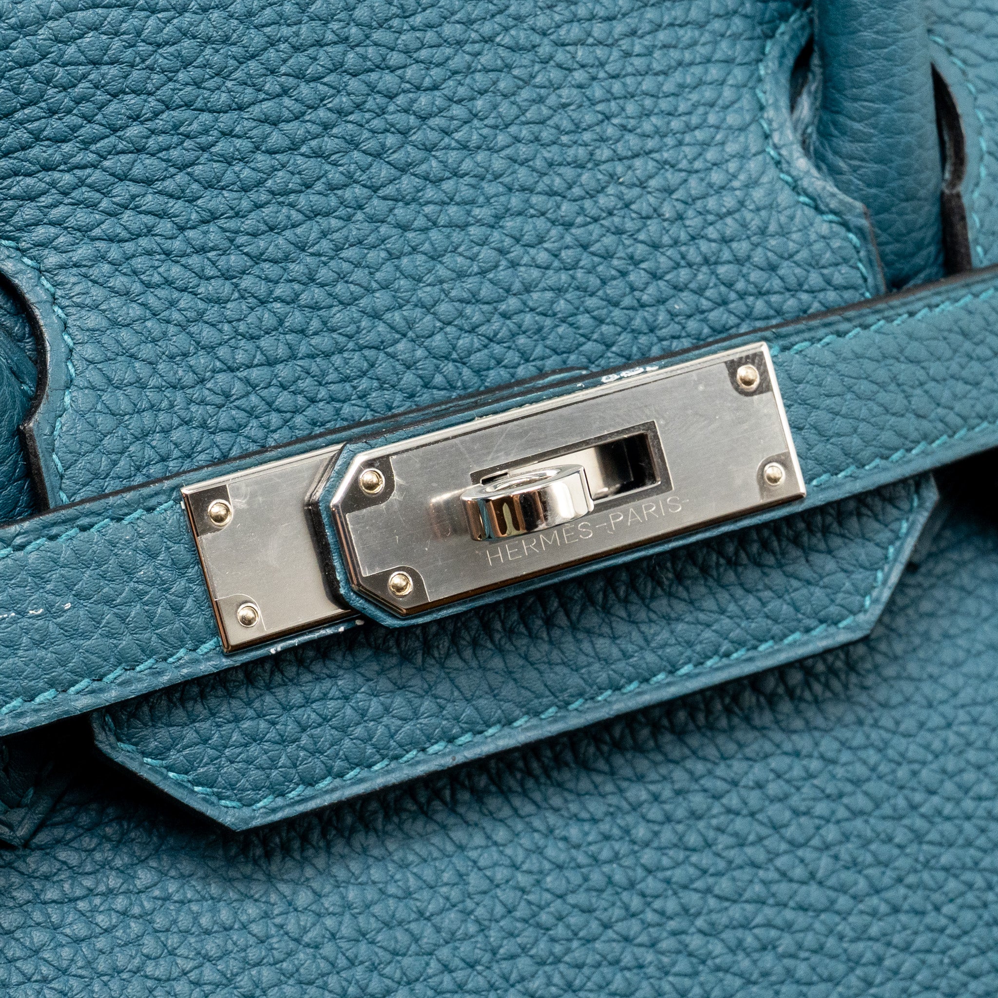 HERMES BIRKIN 30 TOGO VERT BOSPHORUS / BLUE OCEAN SHW