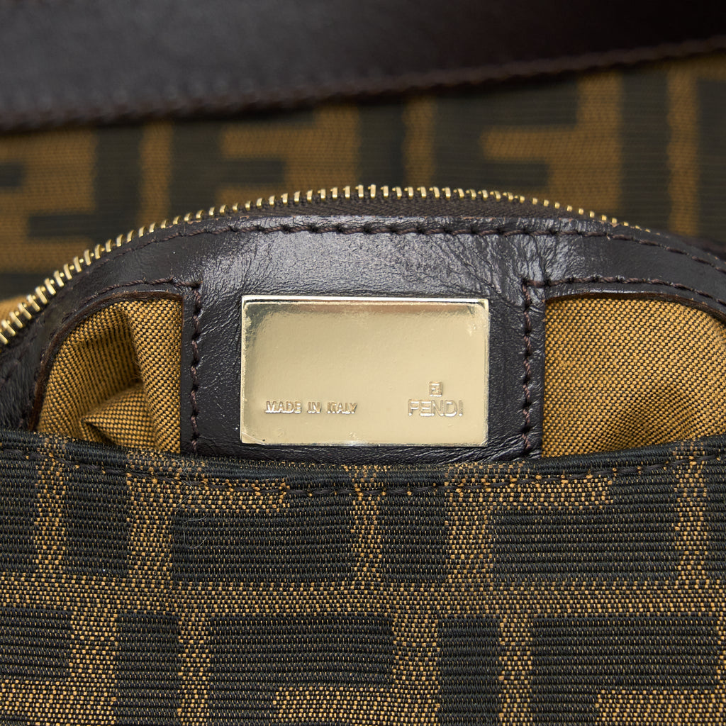 FENDI ZUUCA CHEF FLAP BAG CANVAS GHW