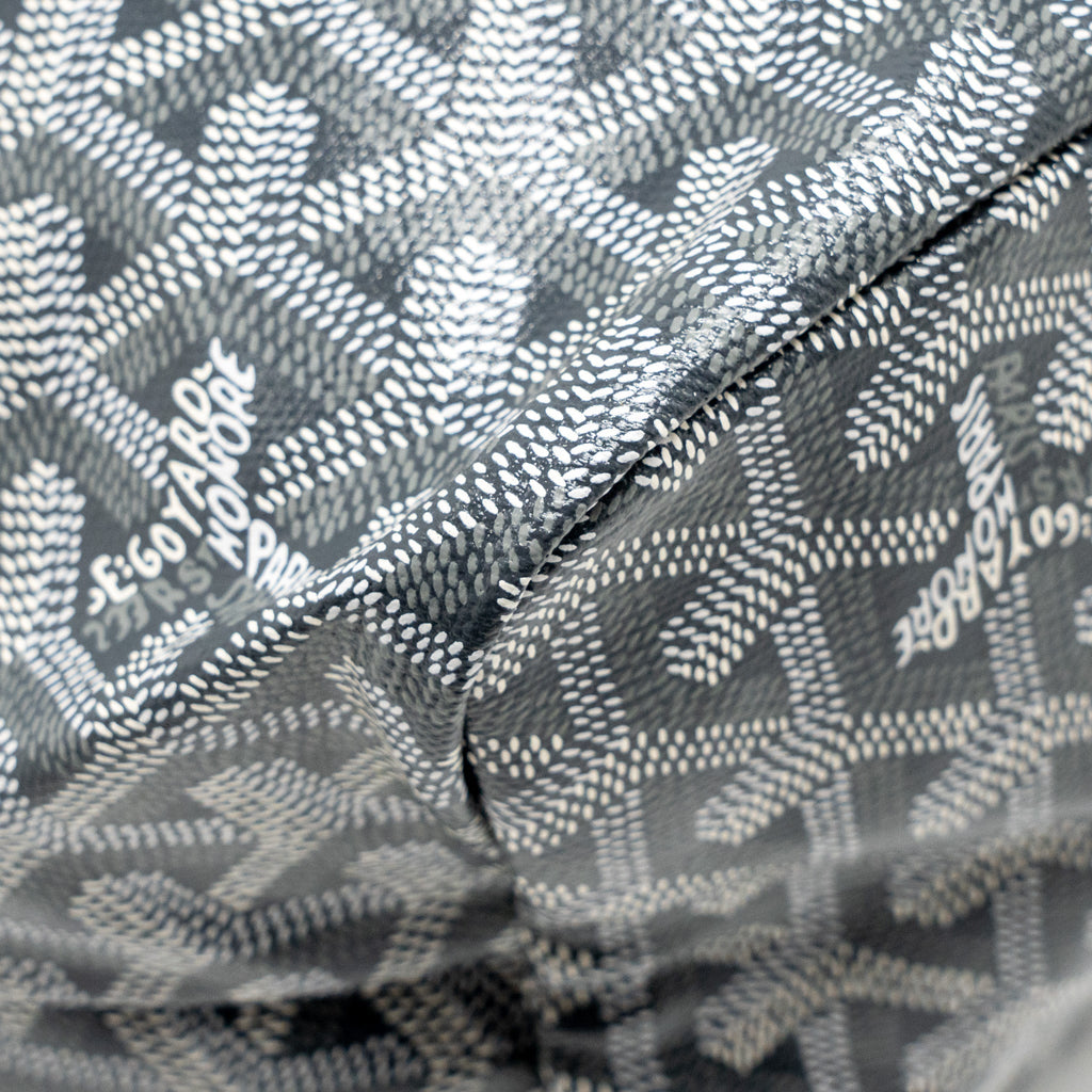 GOYARD SAINT LOUIS PM TOTE BAG GOAYRDINE CANVAS/CALFSKIN GREY SHW