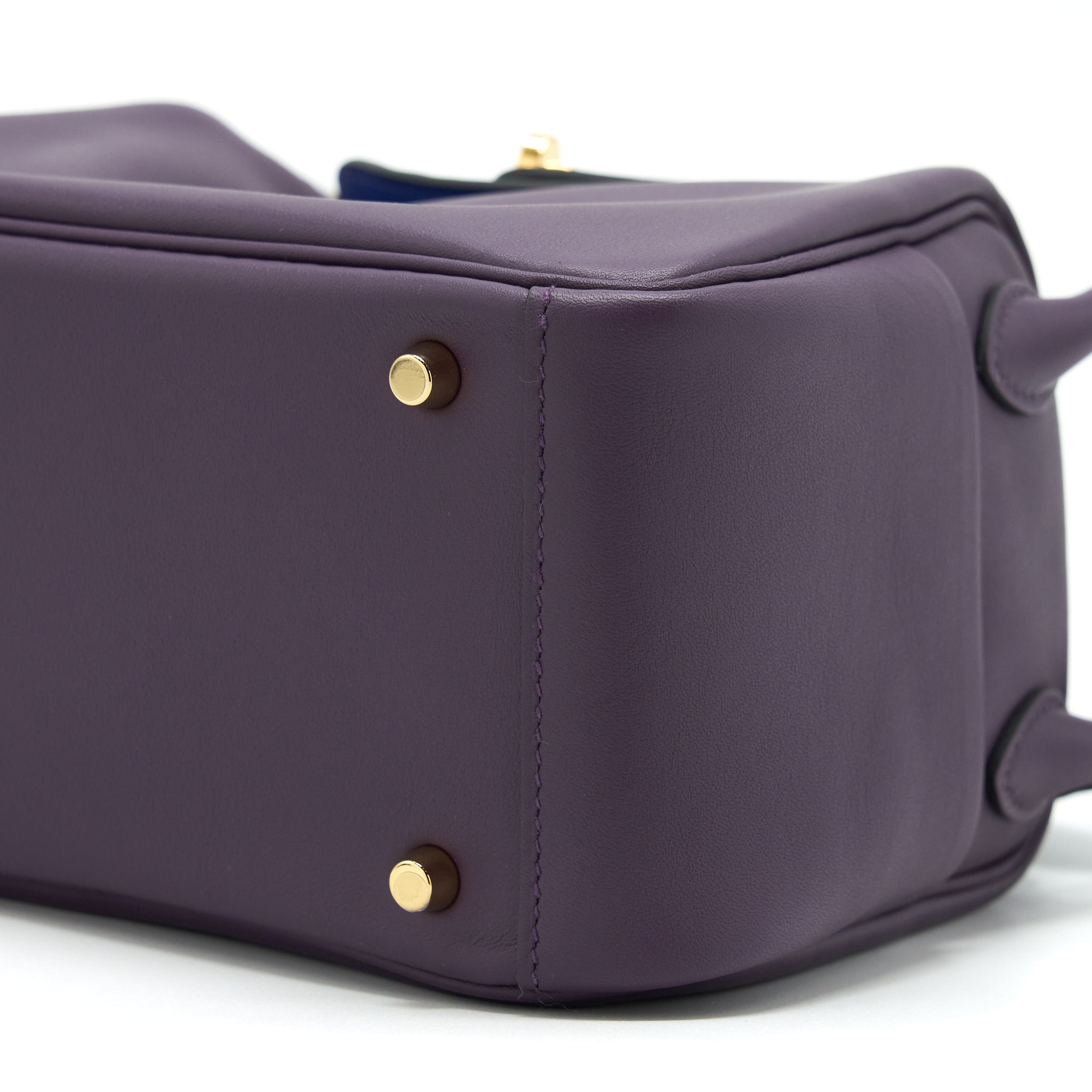 HERMES MINI LINDY SWIFT CASSIS/BLEU ROYAL GHW
