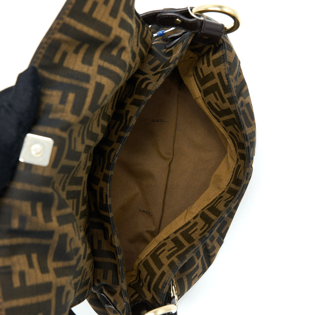 FENDI ZUUCA CHEF FLAP BAG CANVAS GHW