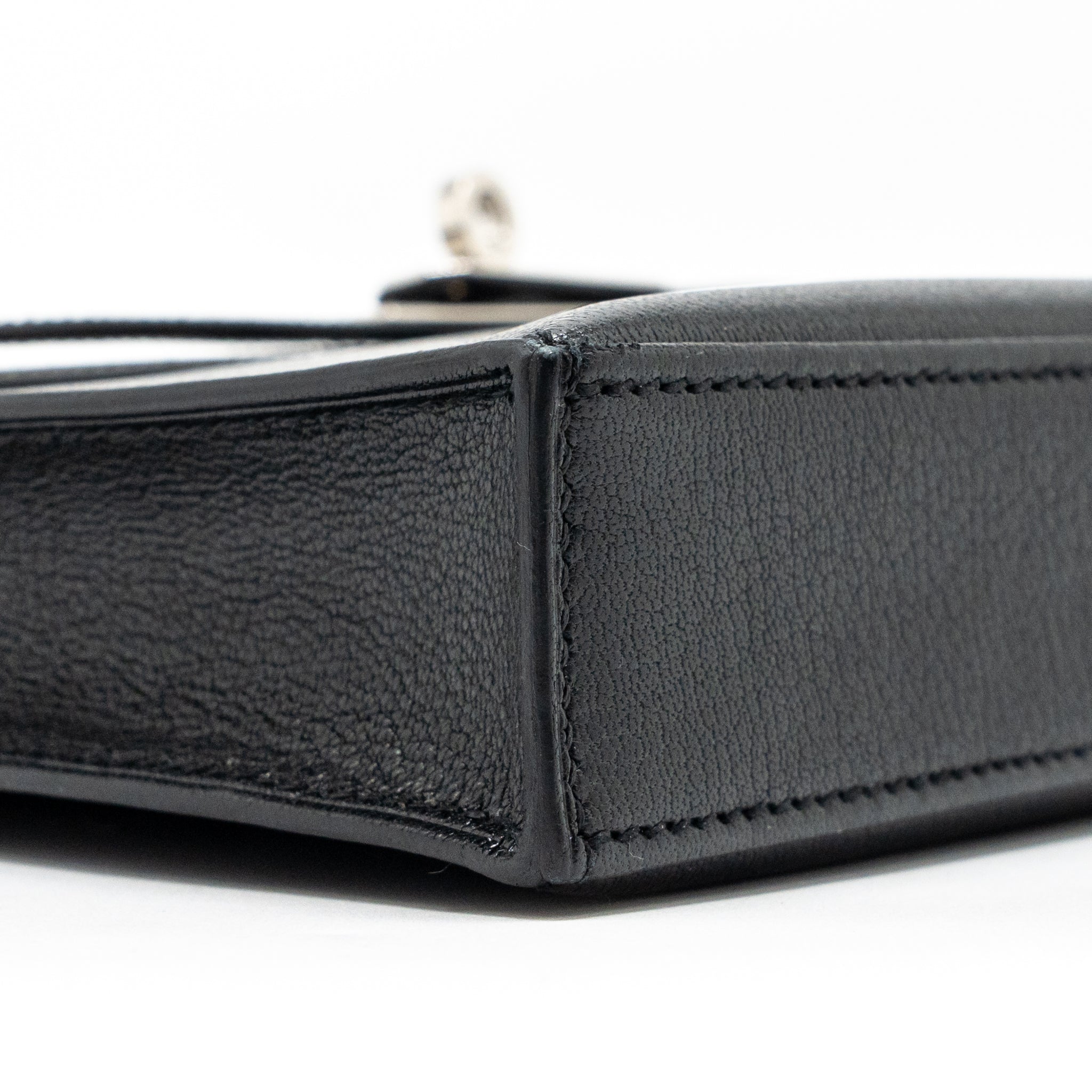 HERMES KELLY ELAN CHÈVRE CHAMKILA BLACK SHW