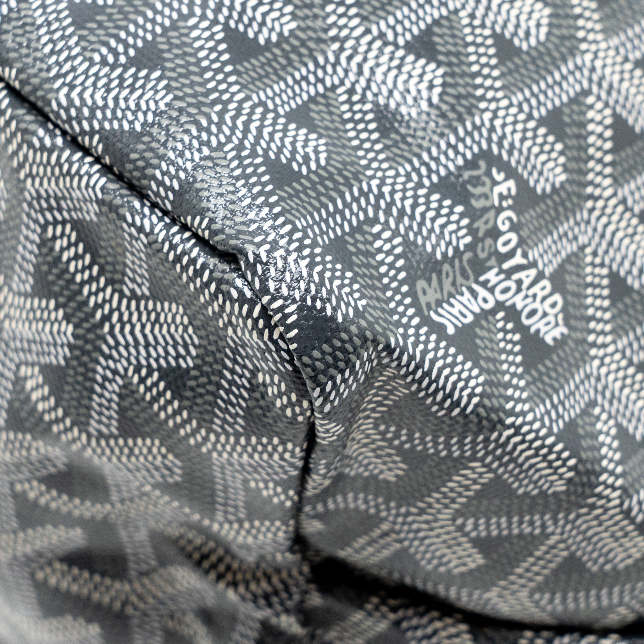 GOYARD SAINT LOUIS PM TOTE BAG GOAYRDINE CANVAS/CALFSKIN GREY SHW