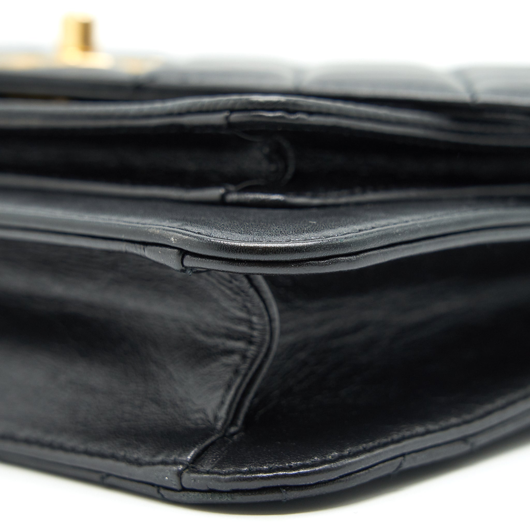 CHANEL QUILTED CALFSKIN AND CAVIAR FLAP BAG BLACK GHW