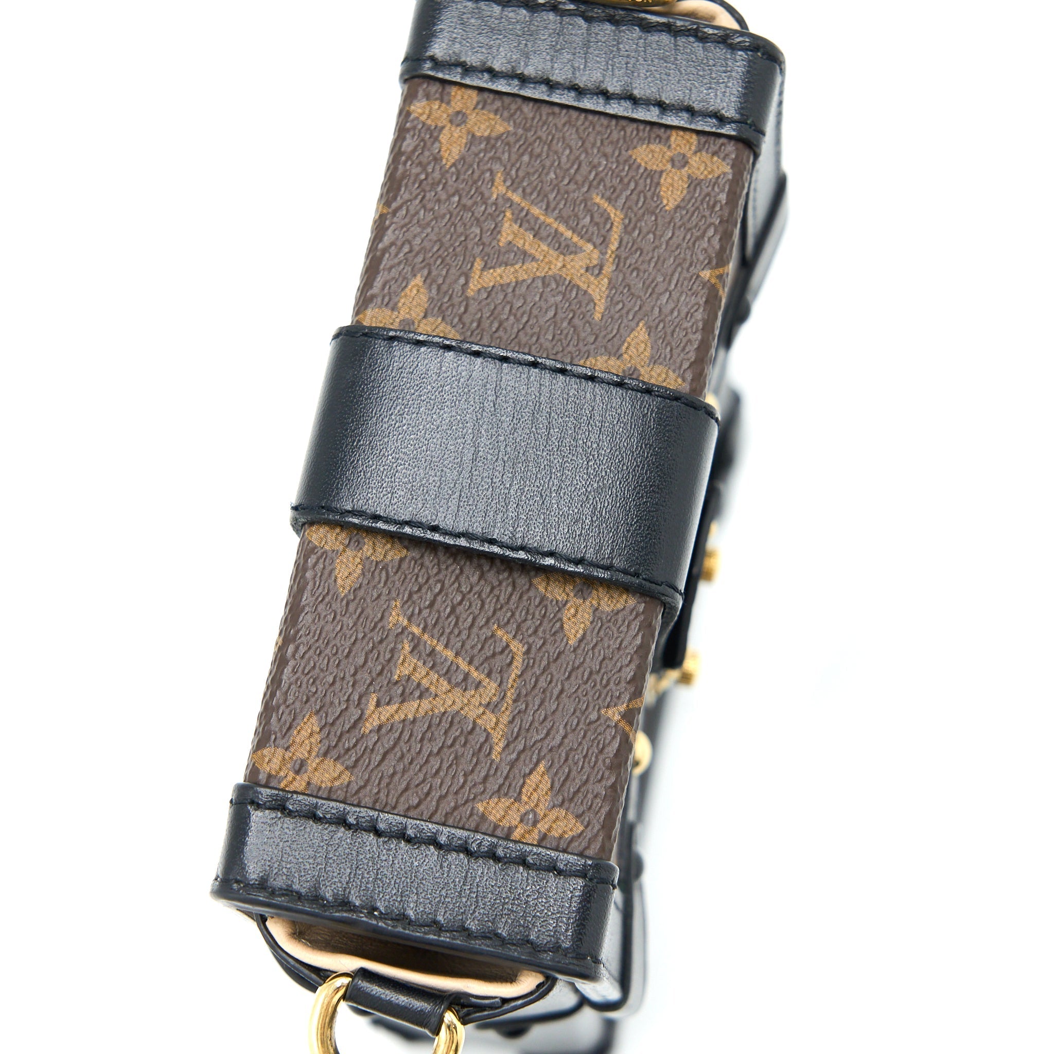 LOUIS VUITTON VERTICAL TRUNK POCHETTE WITH CHAIN MONOGRAM CANVAS GHW
