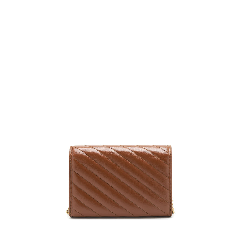 GUCCI GG MARMONT MATELASSE MINI BAG CALFSKIN BROWN GHW