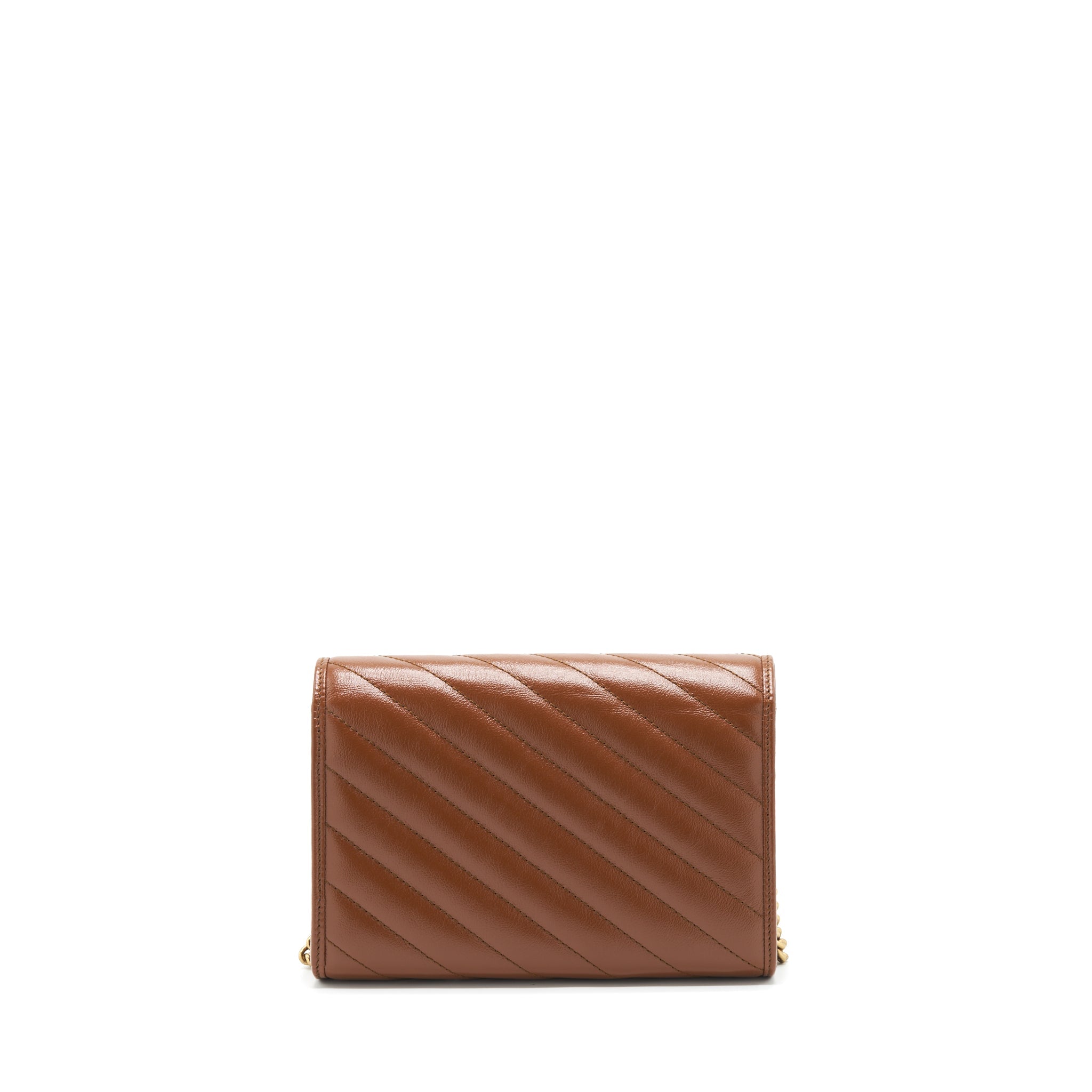 GUCCI GG MARMONT MATELASSE MINI BAG CALFSKIN BROWN GHW