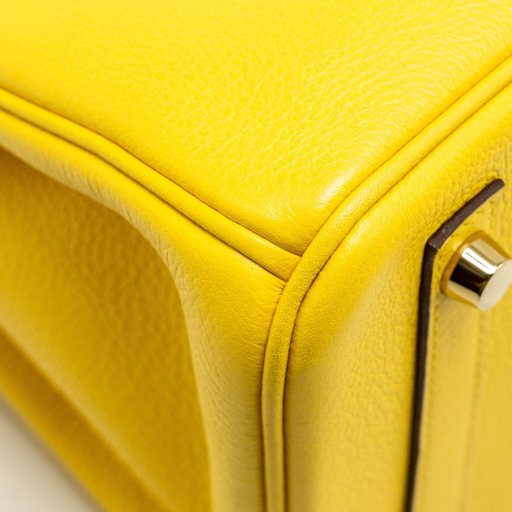 HERMES BIRKIN 30 TAURILLON NOVILLO LEATHER 9O JAUNE DE NAPLES GHW