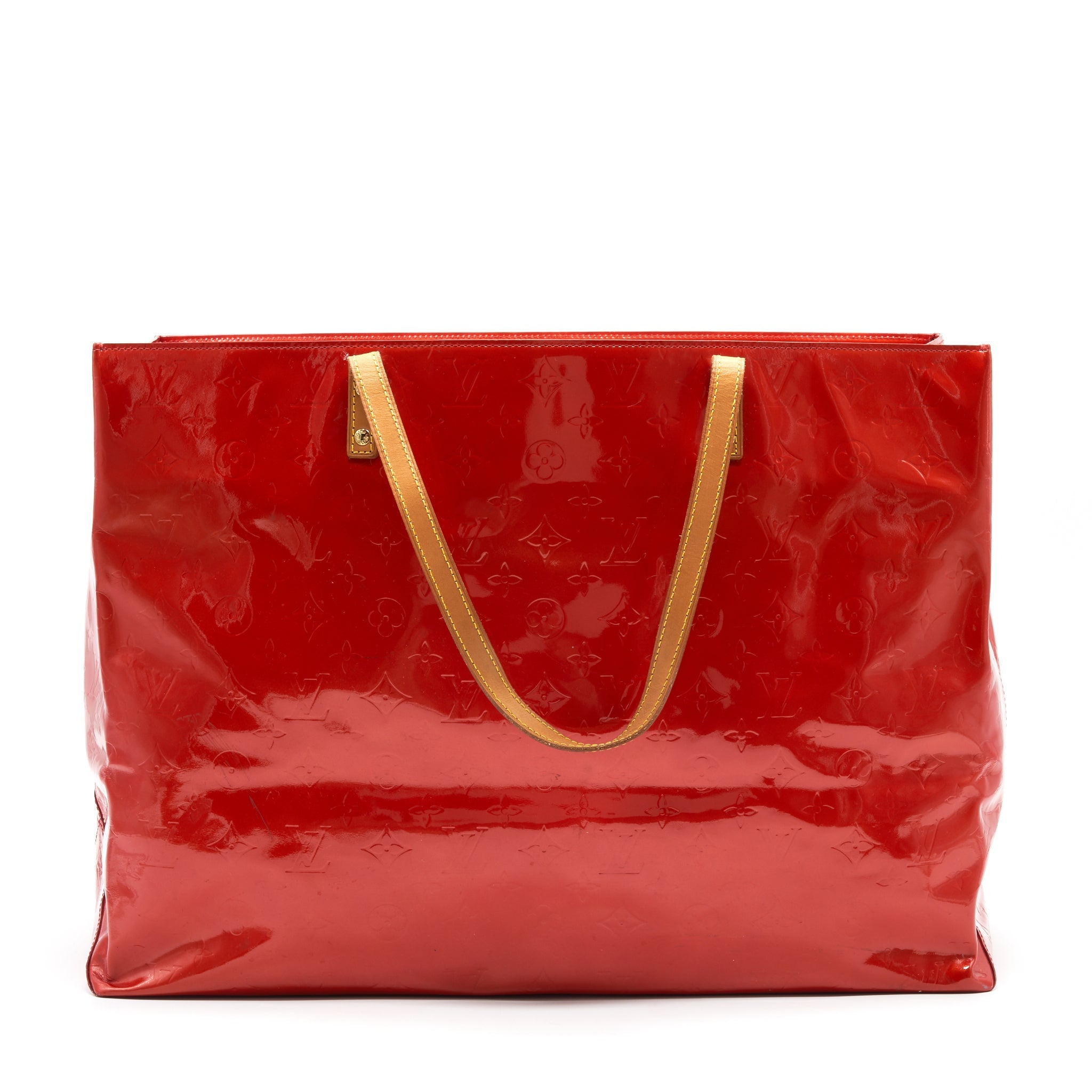 LOUIS VUITTON PATENT LEATHER SHOPPING TOTE BAG